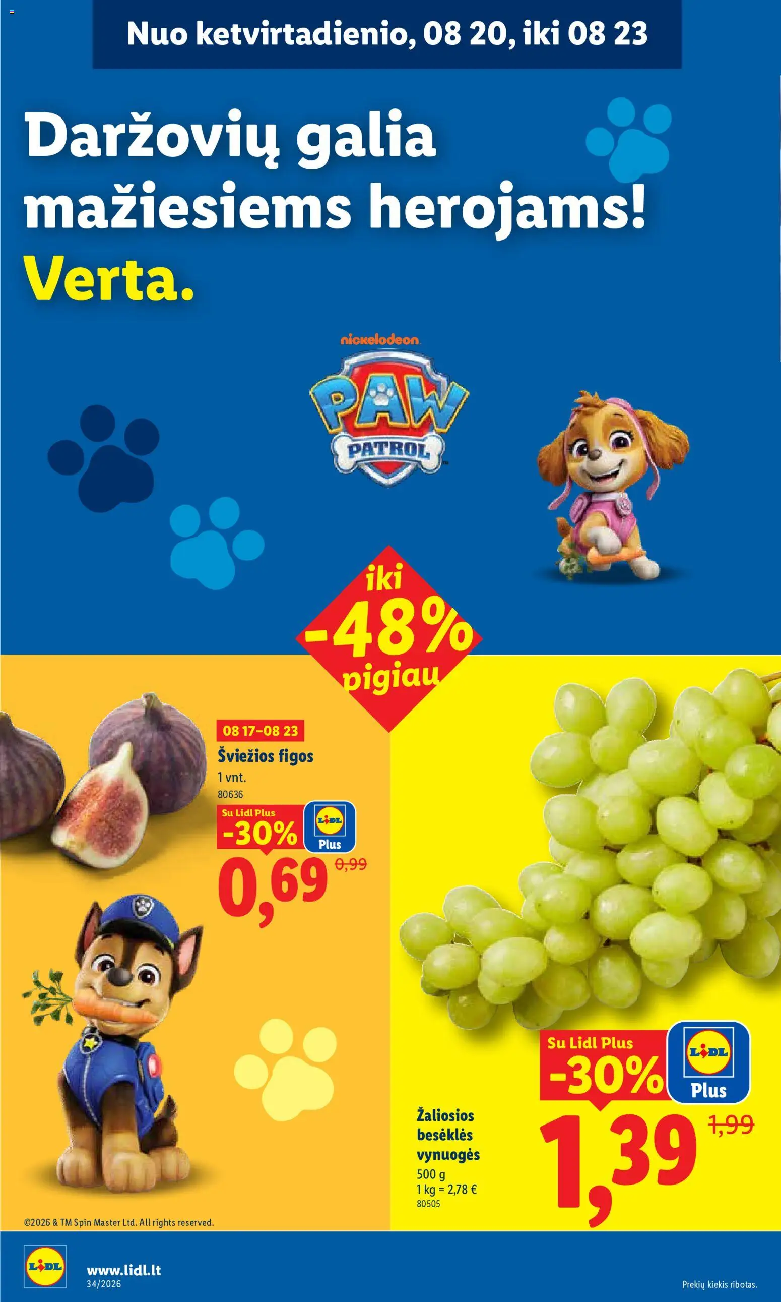 LIDL akcijos nuo 2026.08.17 | Puslapis: 38 | Prekių: Vynuogės