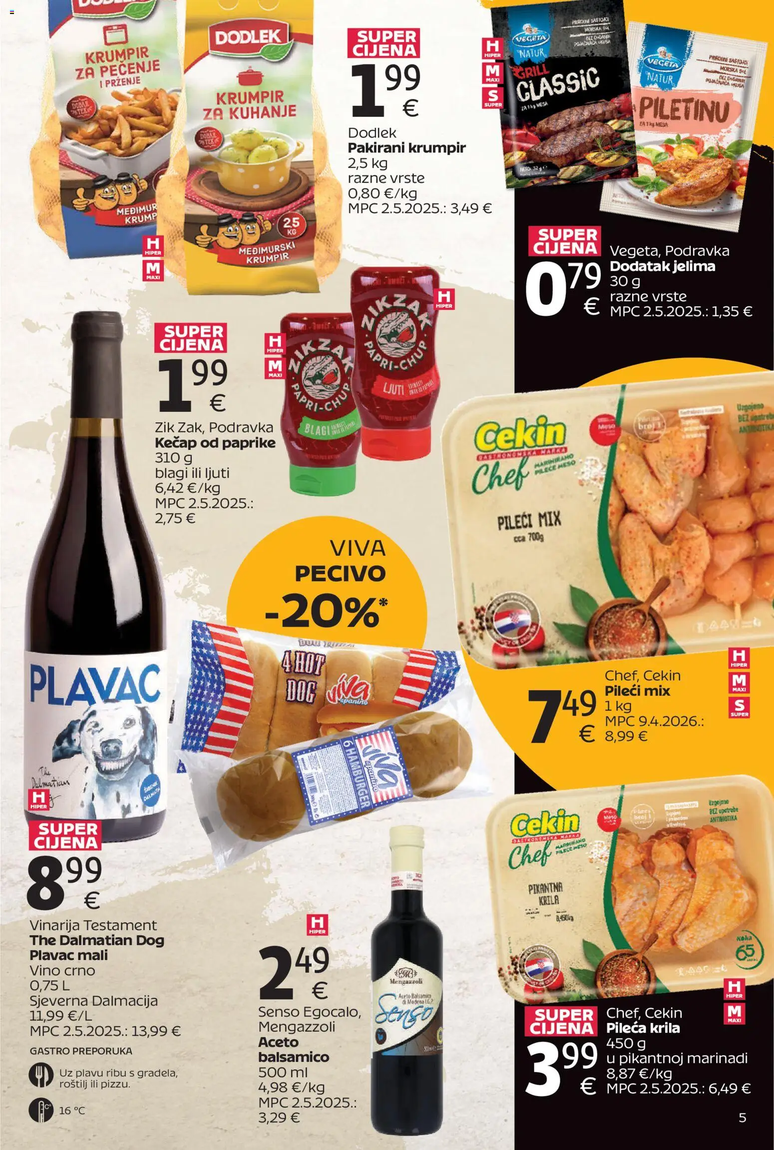 Tommy katalog | vrijedi od 27.04.2026 | Stranica: 5 | Proizvodi: Meso, Vegeta, Balsamico, Pecivo