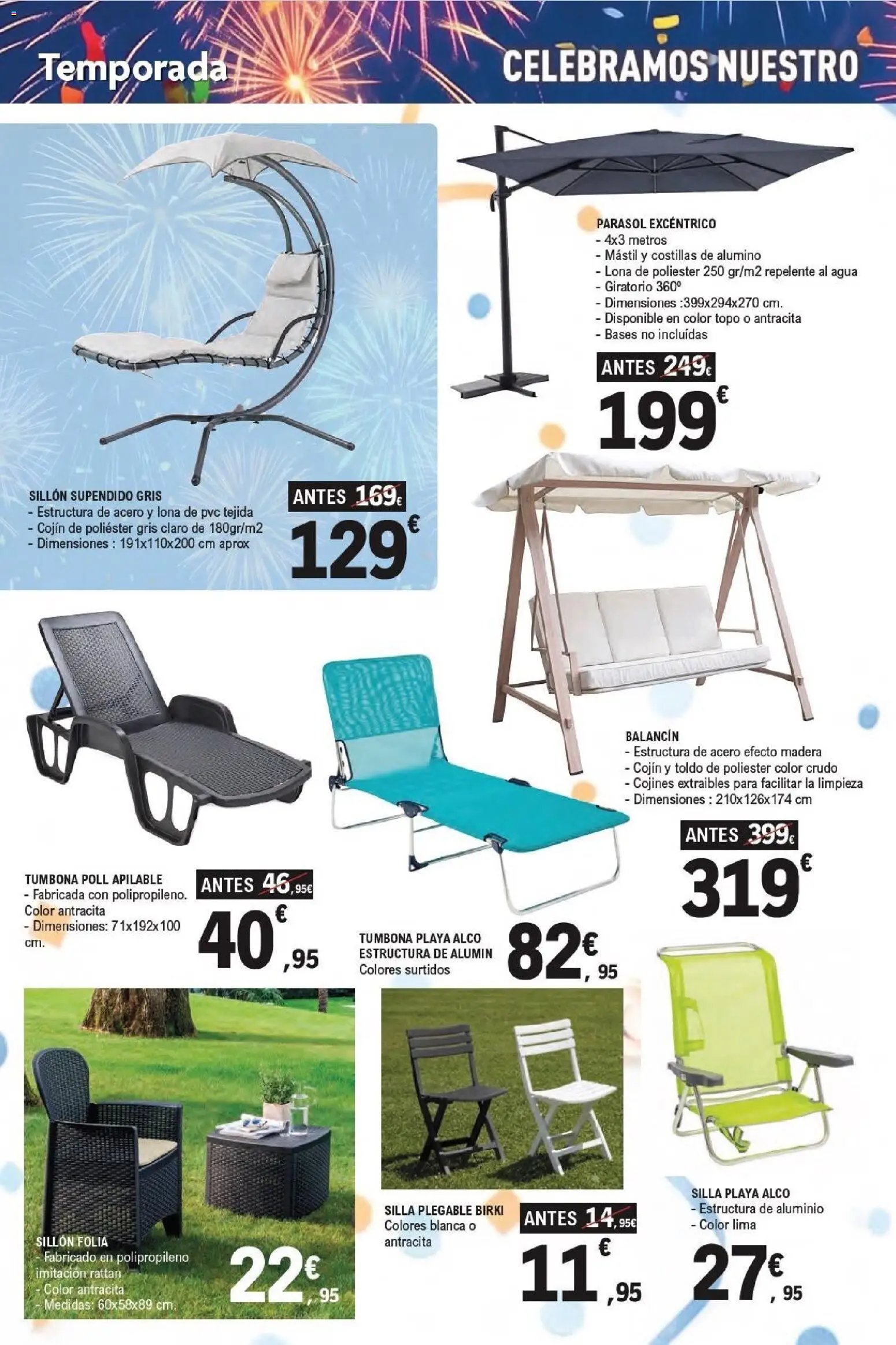 E.Leclerc Aniversario │ válido desde el 13/07/2026 | Página: 30 | Productos: Lima, Tumbona, Sillón, Silla