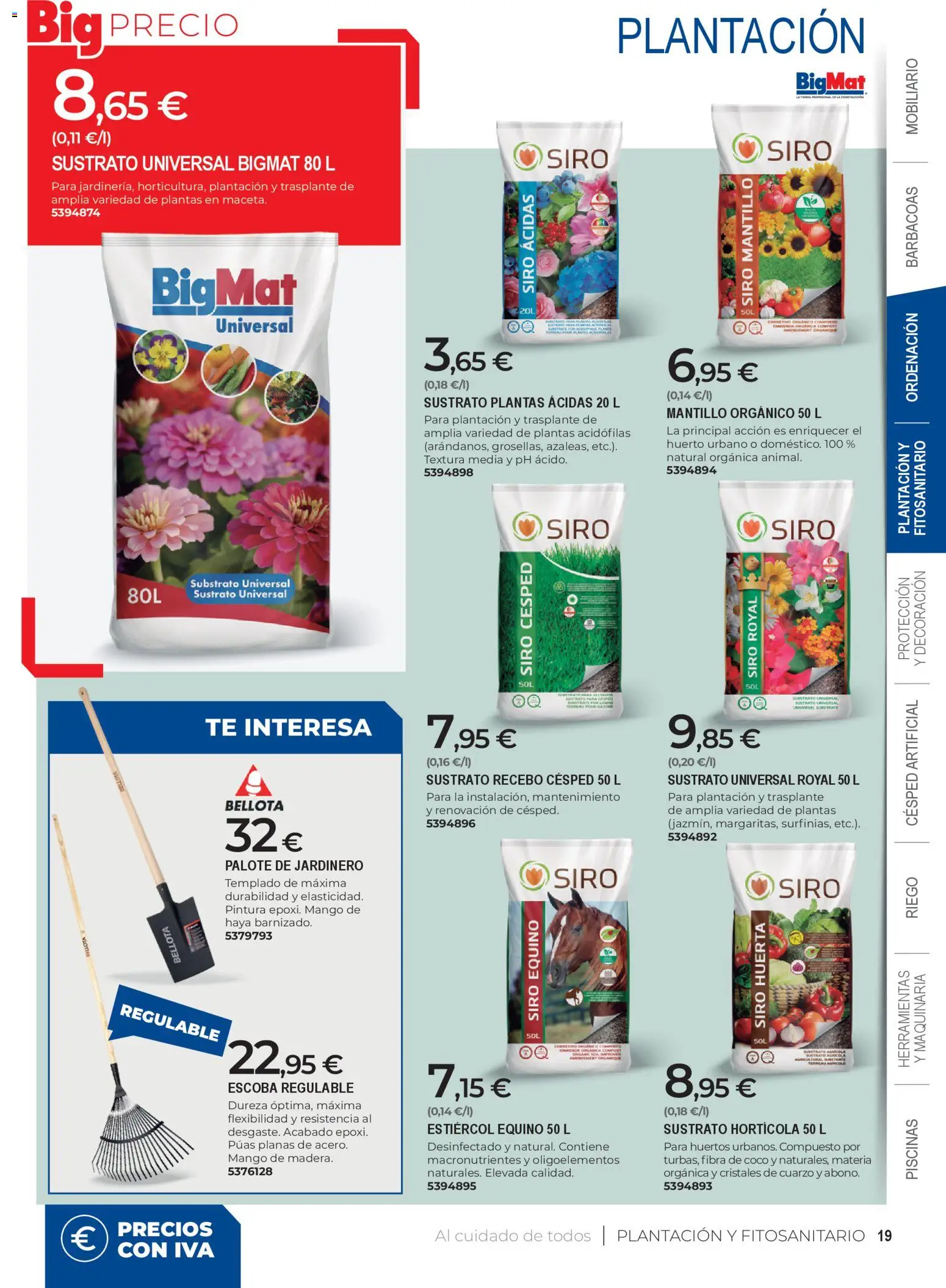 BigMat - Jardin y Piscinas 2026 │ válido desde el 23.03.2026 | Página: 19 | Productos: Escoba, Τυρόπιτα, Té, Ρούτερ