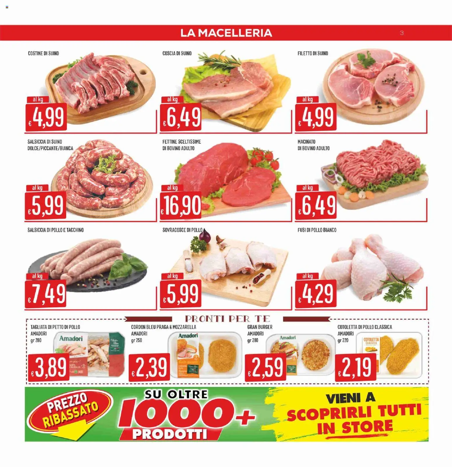 Volantino SISA del 25/06/2026 | Pagina: 3 | Prodotti: Bovino, Pollo, Suino, Macinato
