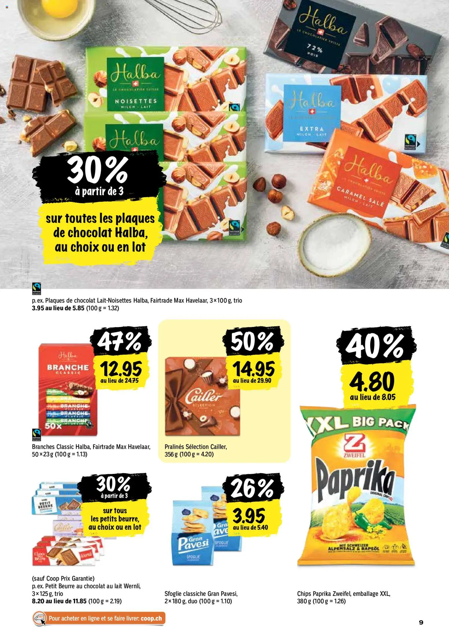 Coop aktionen FR – gültig ab 01.10.2026 | Seite: 9 | Produkte: Rapsöl, Milch, Paprika, Chips