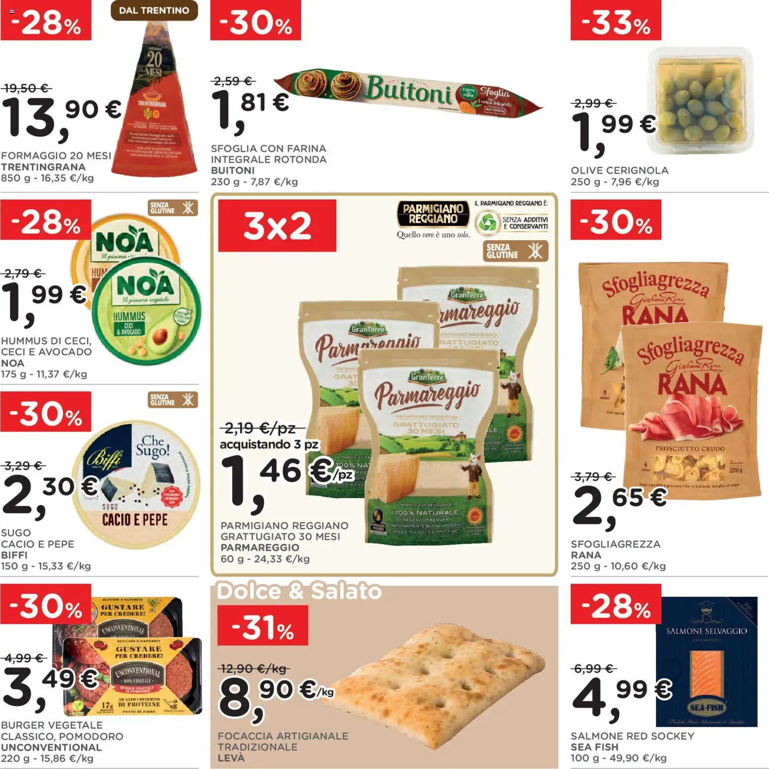 Volantino Poli del 30/09/2026 | Pagina: 12 | Prodotti: Salmone, Pomodoro, Olive, Parmigiano