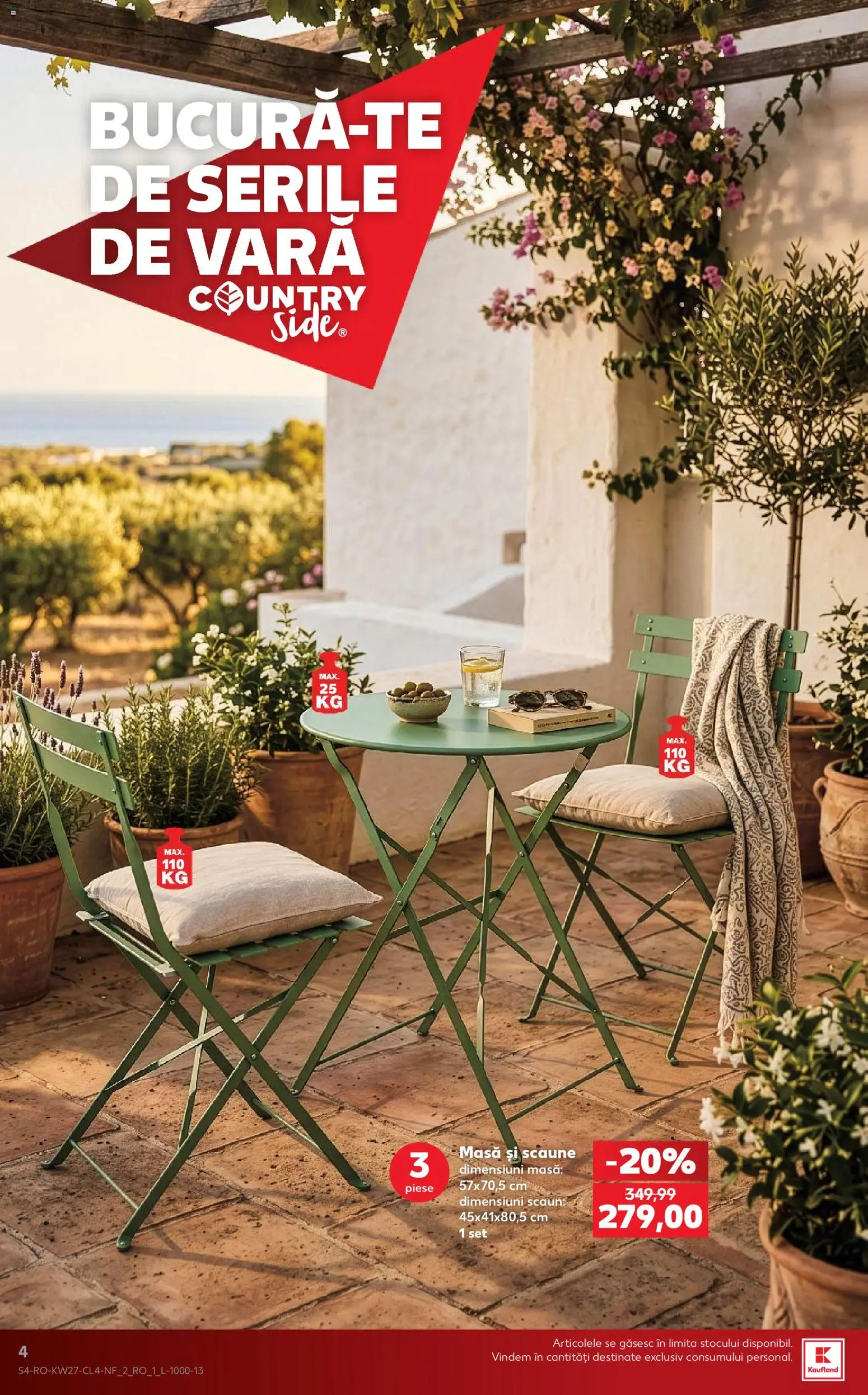 Noul catalog Kaufland – valabil de la 01.07.2026 | Pagină: 4 | Produse: Masă, Scaun