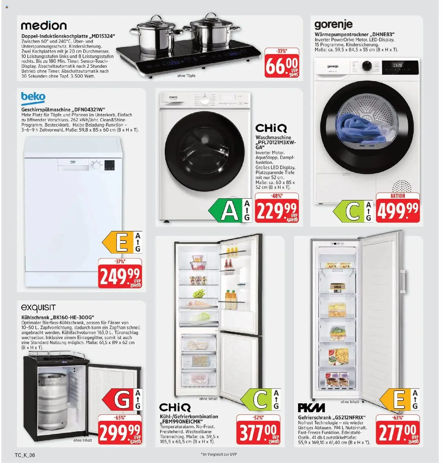 Marktkauf Prospekt Friedrichshafen (ab 03.08.2026) » Angebote online | Seite: 34 | Produkte: Gefrierschrank, Kühlschrank, Waschmaschine, Geschirrspülmaschine