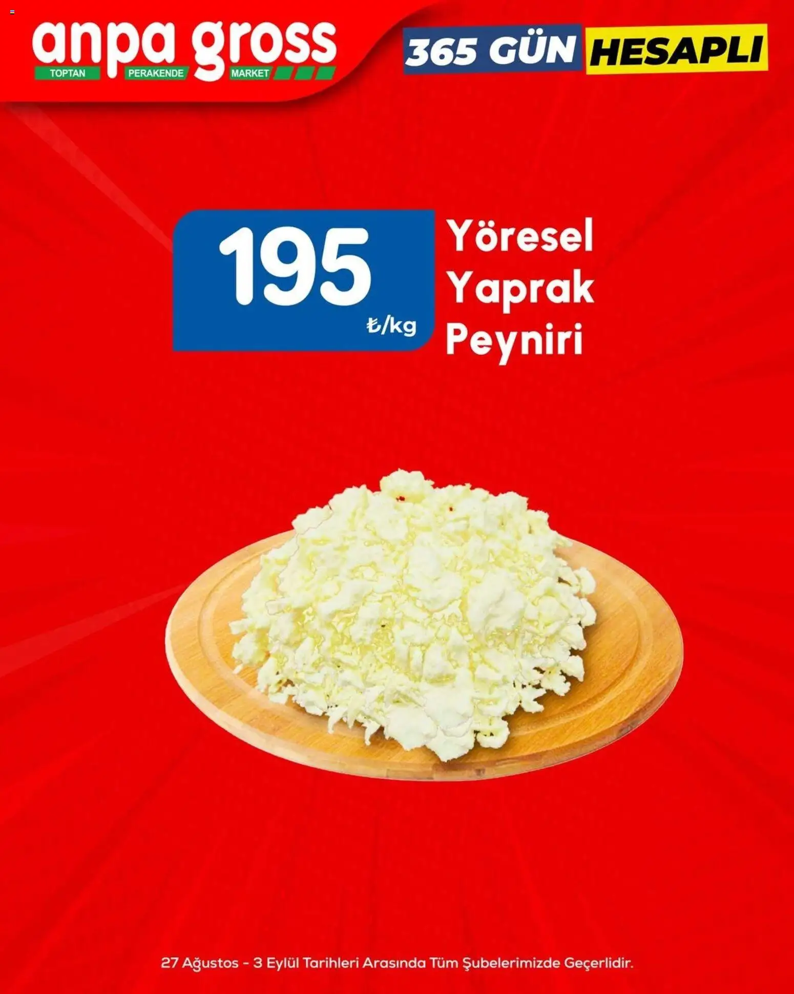Anpa Gross aktüel ürünler kataloğu yayımlandı! Bu hafta 27 Ağustos 2026 - 03 Eylül 2026 günü Anpa Gross indirimli ürünleri