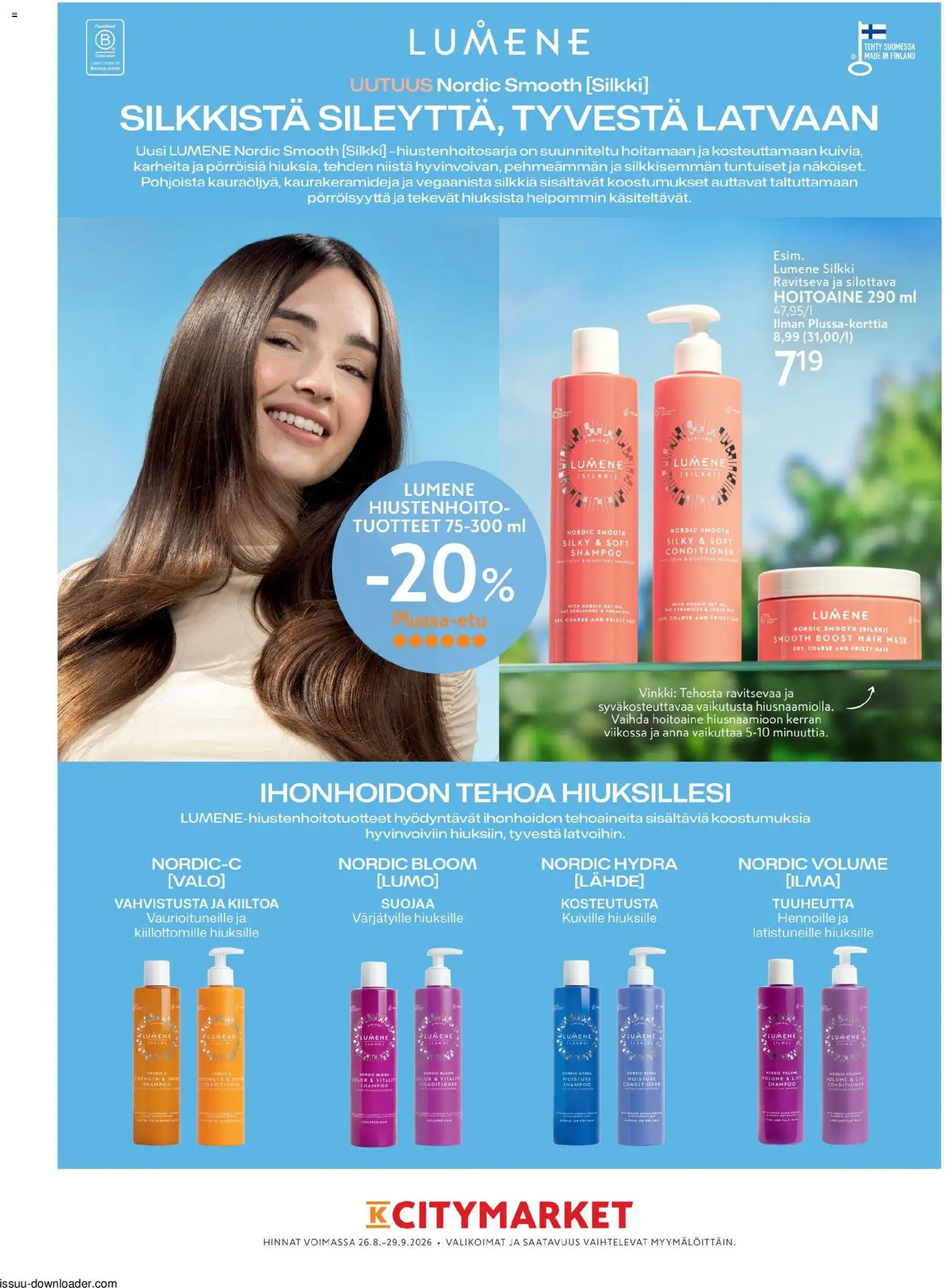 K-Citymarket - Pirkka – voimassa 26/08/2026 alkaen | Sivu: 65 | Tuotteet: Shampoo, Hoitoaine
