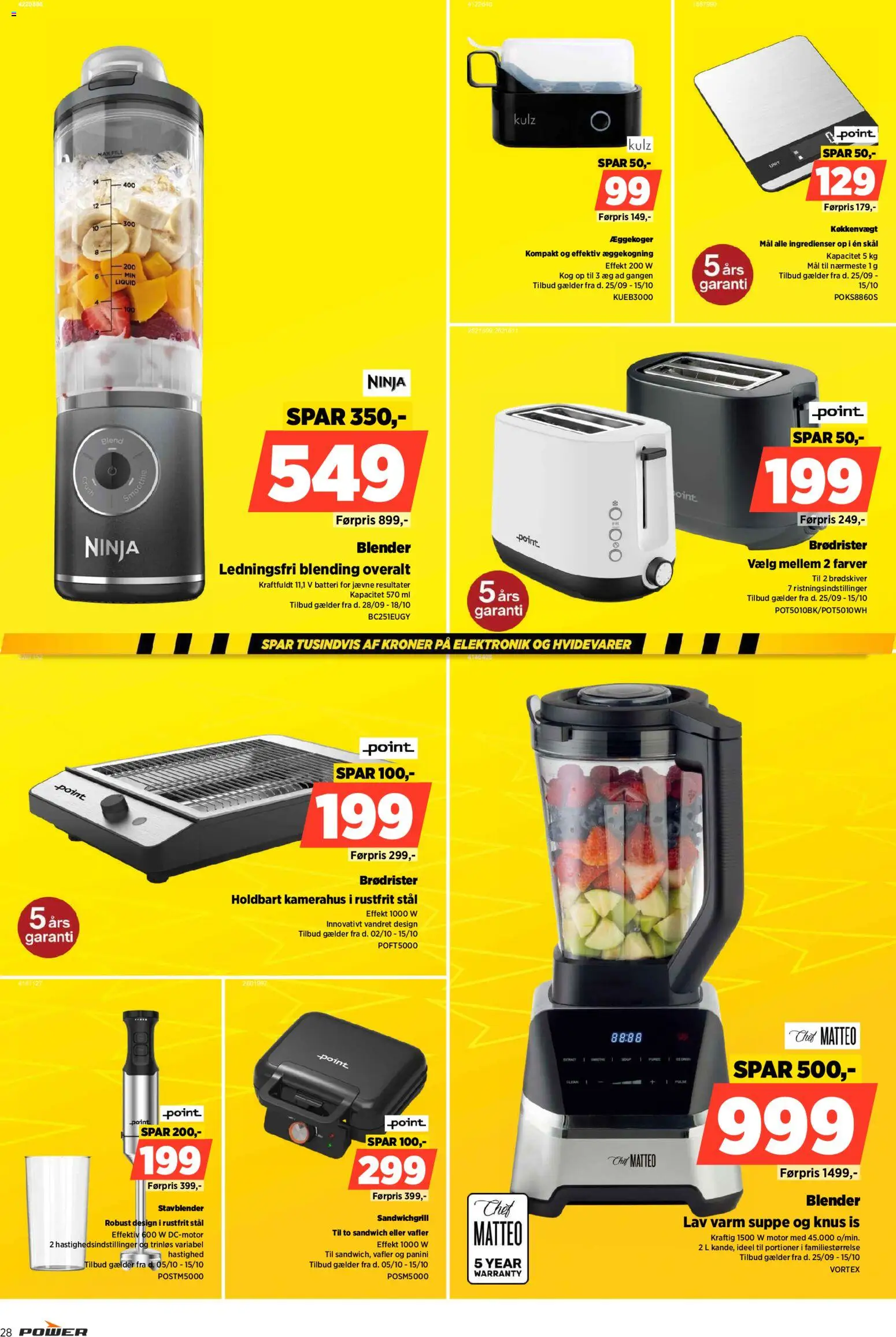 Power tilbudsavis – gyldig fra 09/10/2026 | Side: 28 | Produkter: Brødrister, Is, Vafler, Batteri