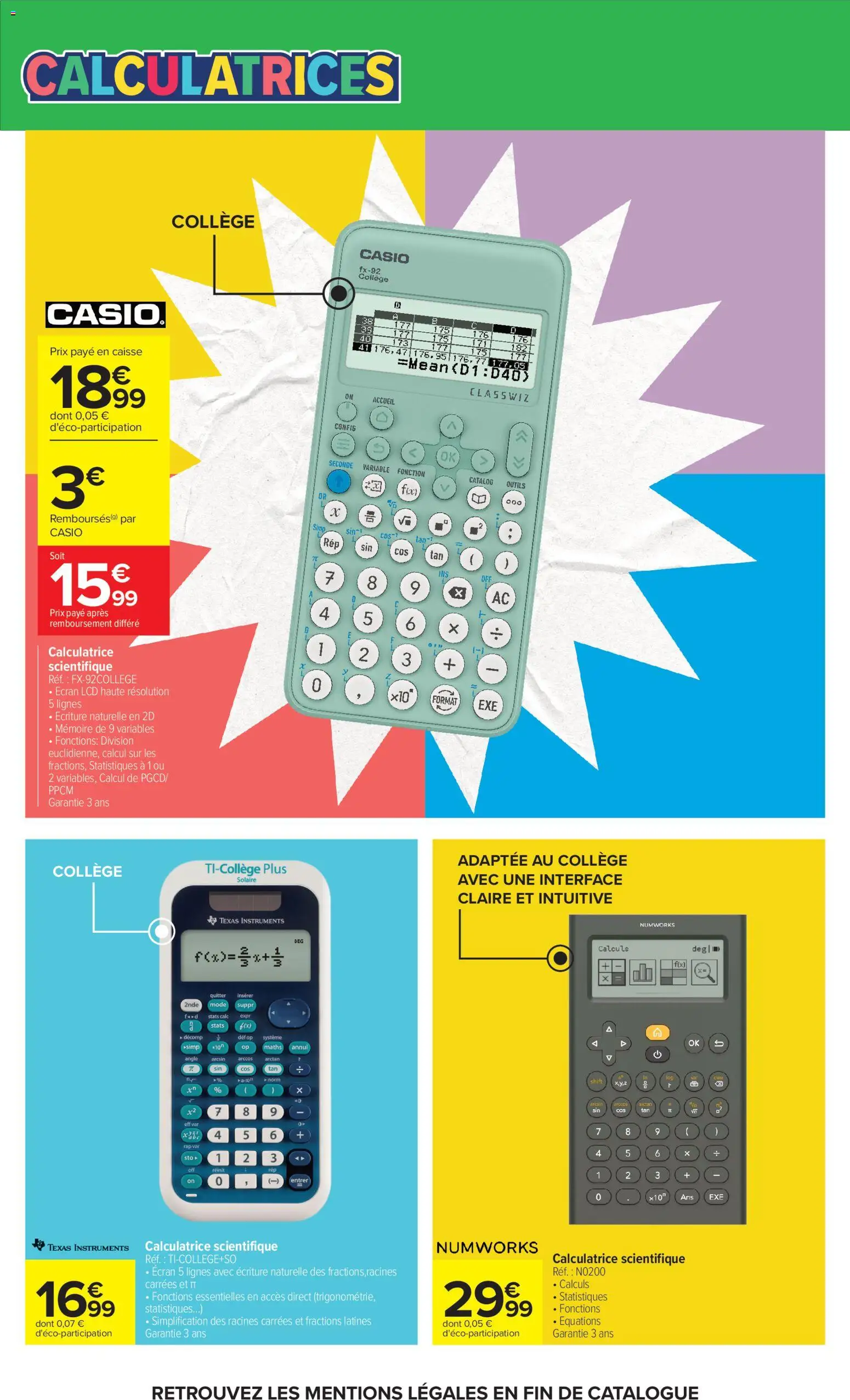 {H1} | Page: 26 | Produits: Calculatrice