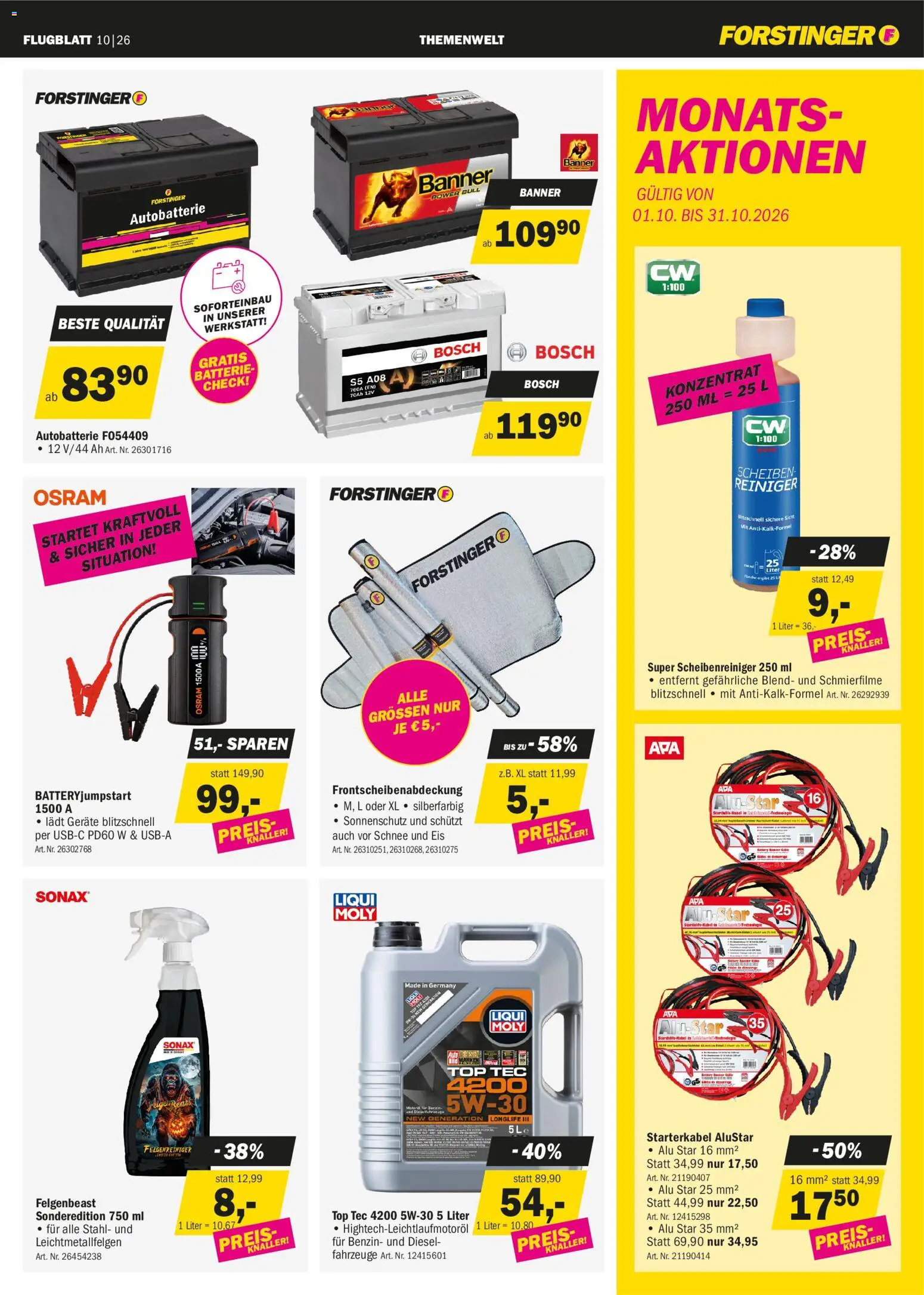 Forstinger Flugblatt gültig ab 12.10.2026 | Seite: 3 | Produkte: Eis, Batterie