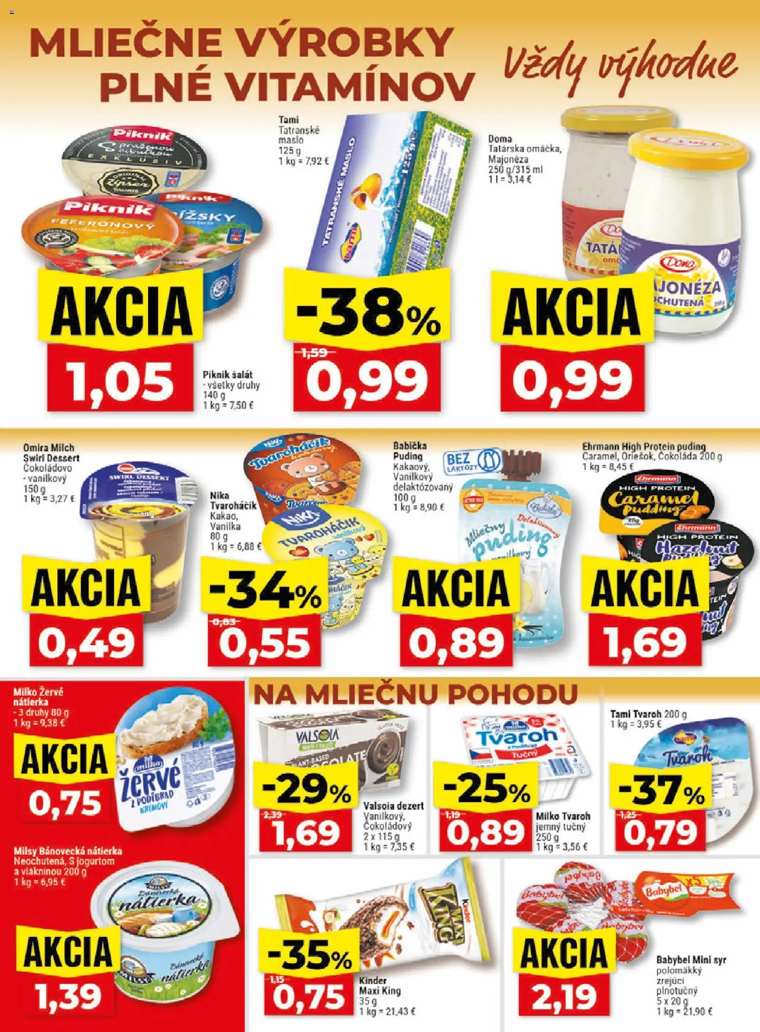 Nové Klas akcie – leták je platný od 15.06.2026 | Strana: 10 | Produkty: Maslo, Protein, Tvaroh, Šalát