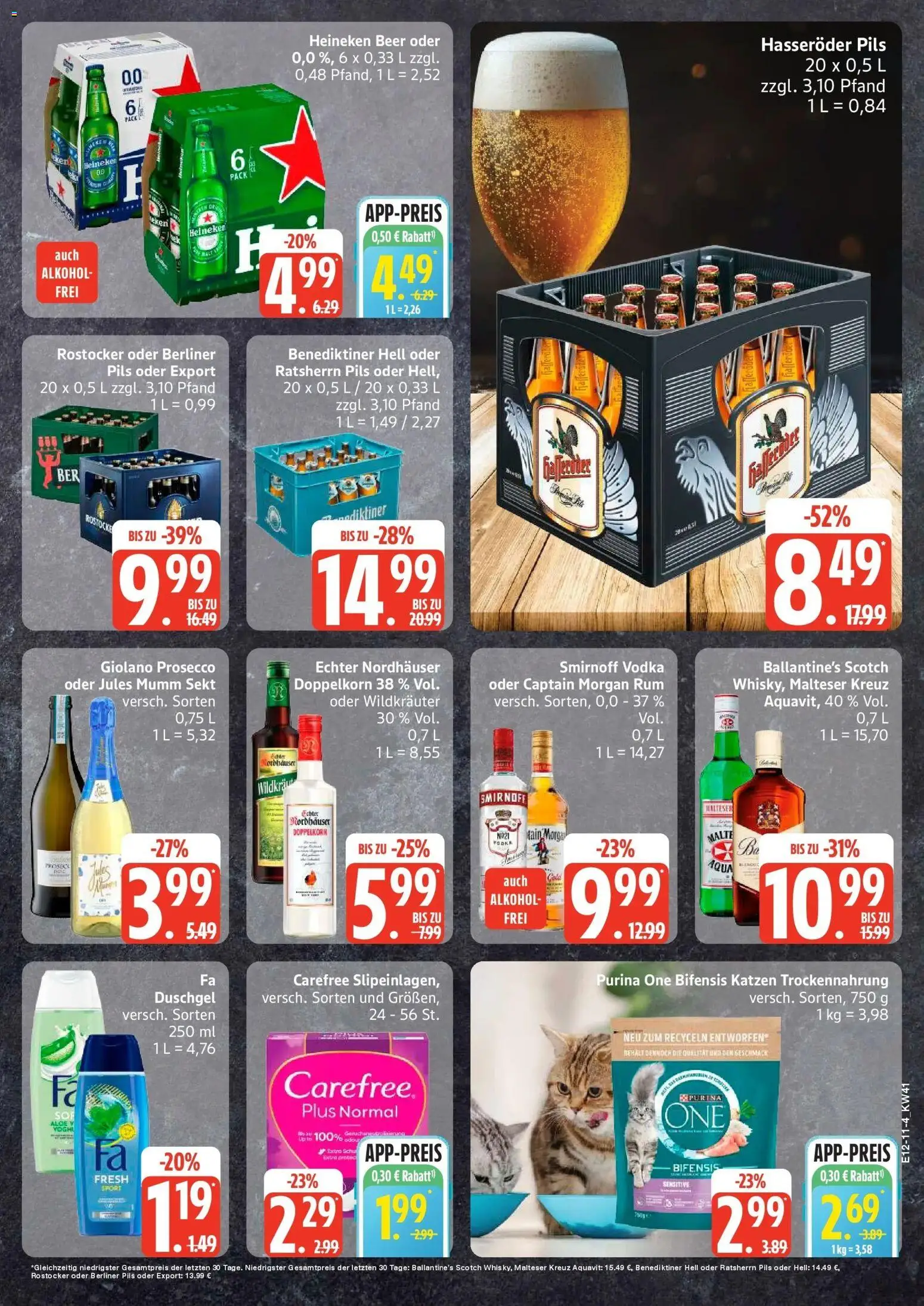 Edeka Prospekt Warnemünde / Rostock (ab 05.10.2026) » Angebote Online | Seite: 11 | Produkte: Benediktiner hell, Alkohol, Smirnoff, Vodka