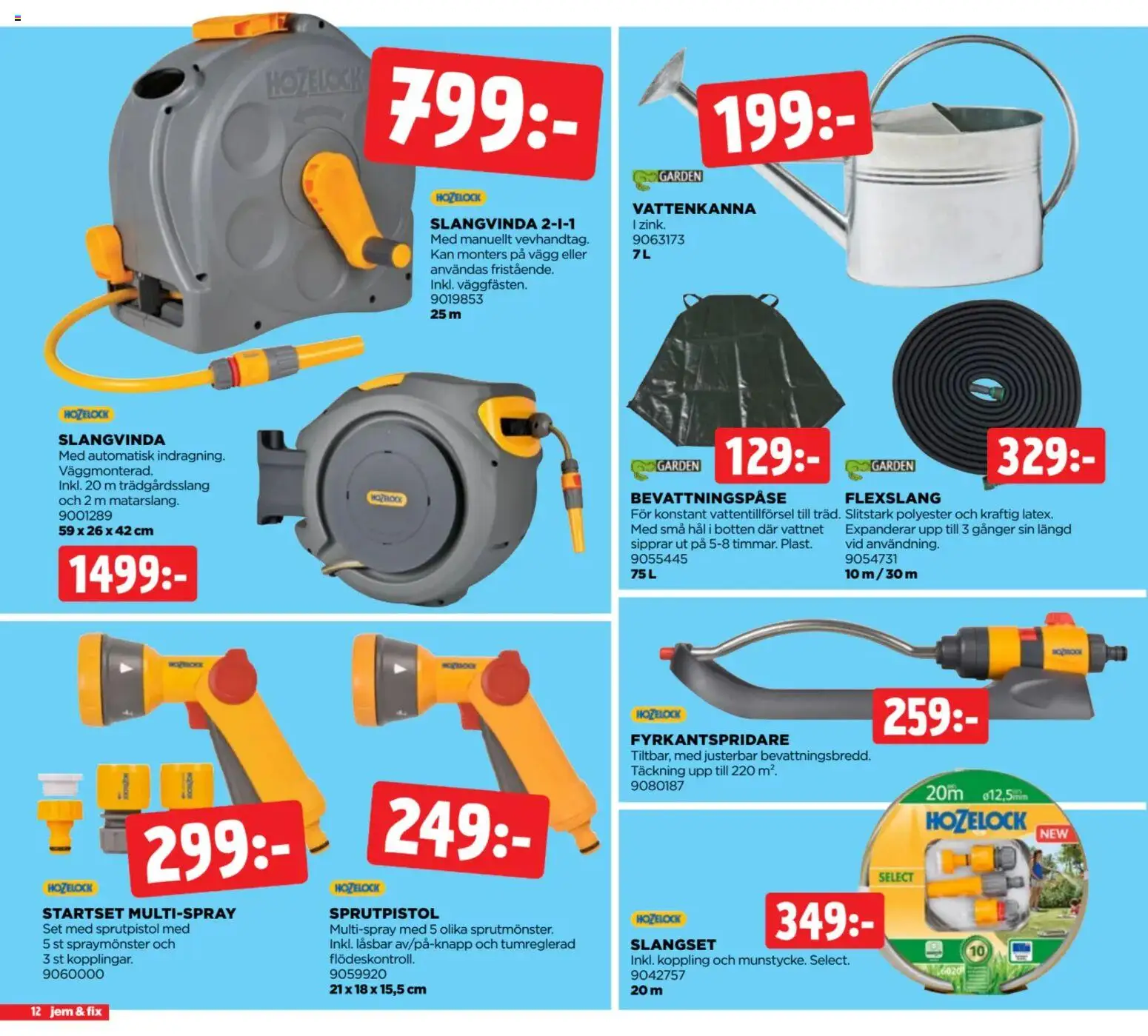 ByggMax reklamblad aktuell från 22/06/2026 | Sida: 12 | Produkter: Vattenkanna, Trädgårdsslang, Set
