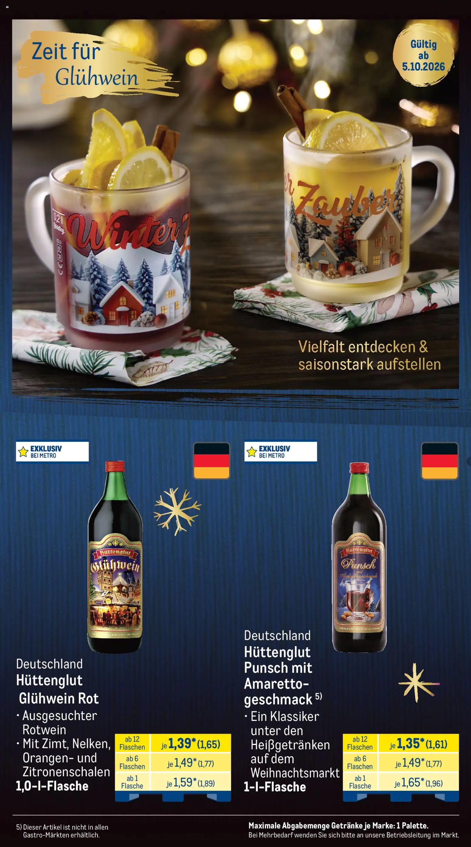 Metro Monats-Menü – gültig ab 01.11.2026 | Seite: 20 | Produkte: Rotwein, Orangen
