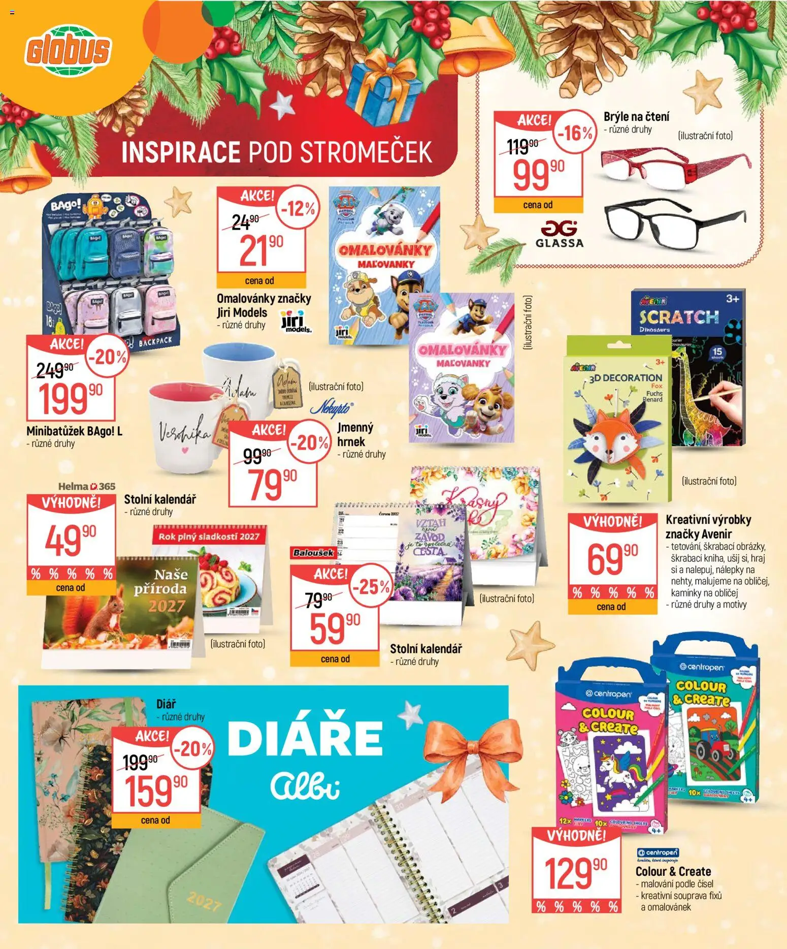 Globus leták - Vánoce plné dárků a radosti od 27.10.2026 | Strana: 30 | Produkty: Globus, Helma, Hrnek, Nálepky