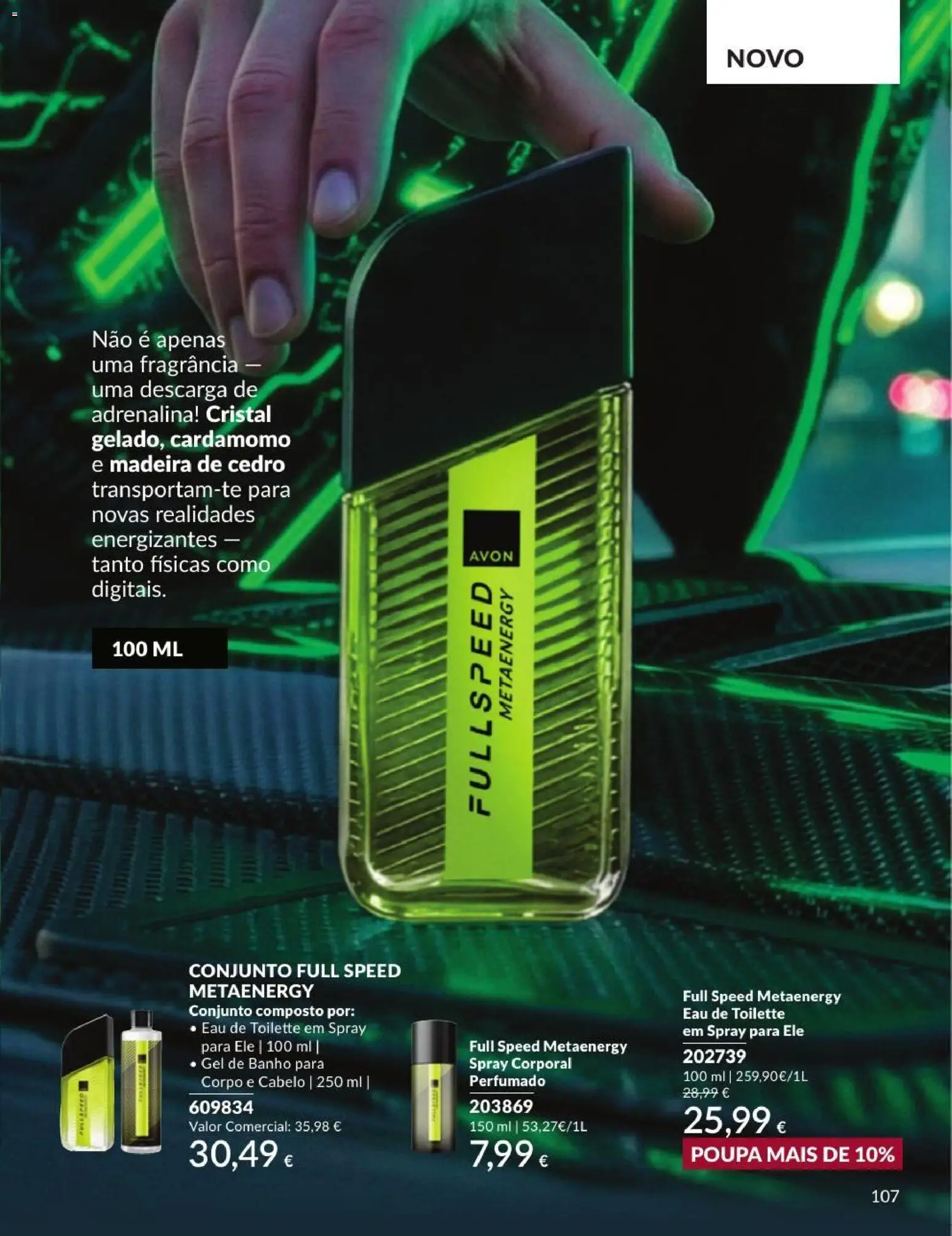 Catálogo Avon Campanha 9 │ válido de 01/09/2026 | Página: 107 | Produtos: Fragrância, Gel de banho, Cardamomo, Banho