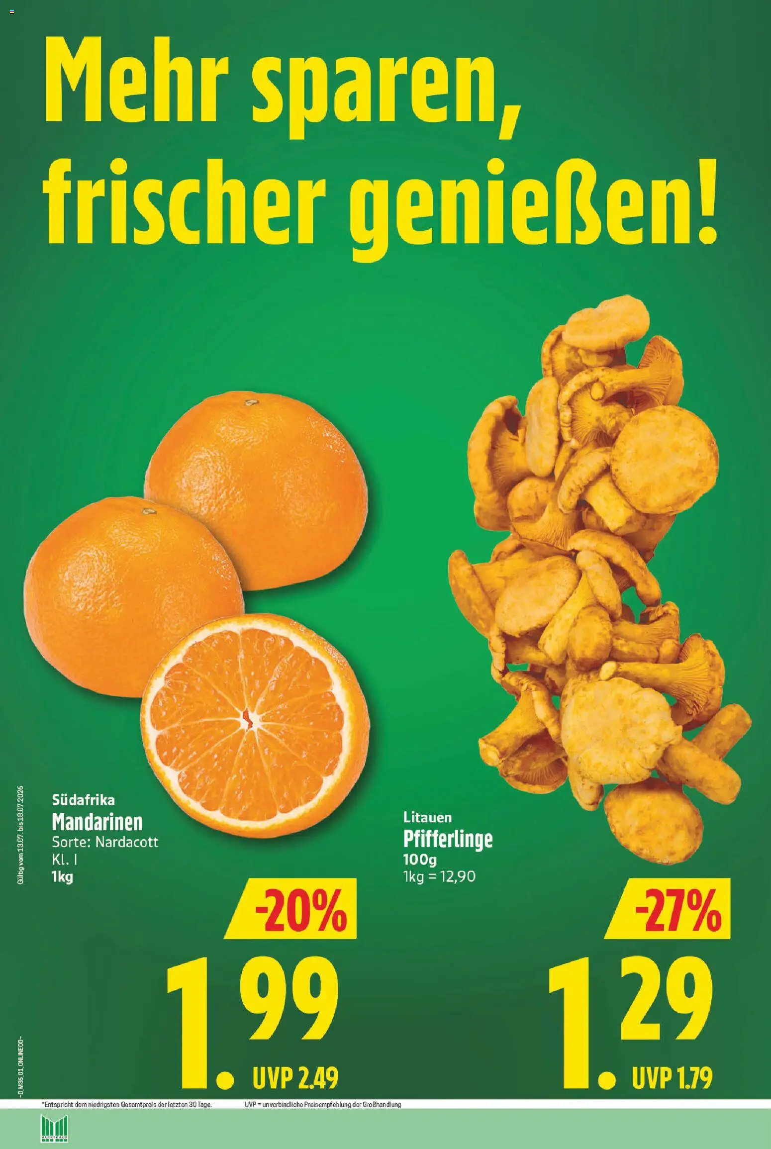 Marktkauf Prospekt – gültig ab 31.08.2026 | Seite: 4 | Produkte: Mandarinen, Pfifferlinge