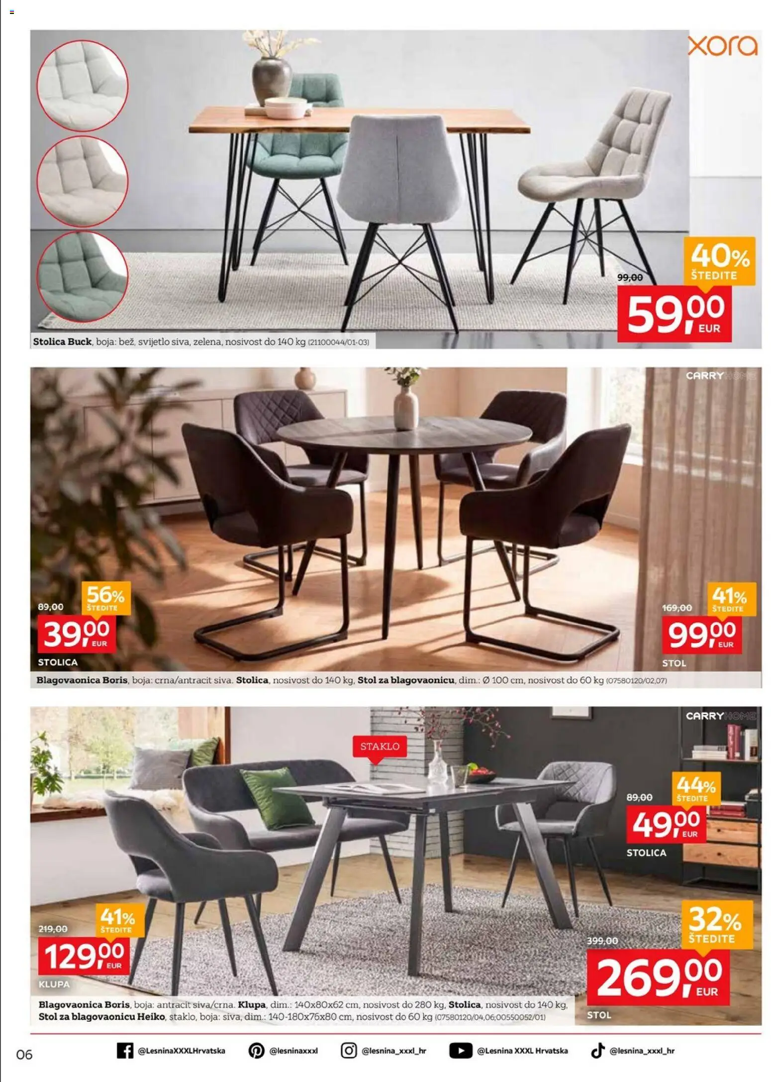 Lesnina katalog | vrijedi od 13.07.2026 | Stranica: 6 | Proizvodi: Stol, Stolica