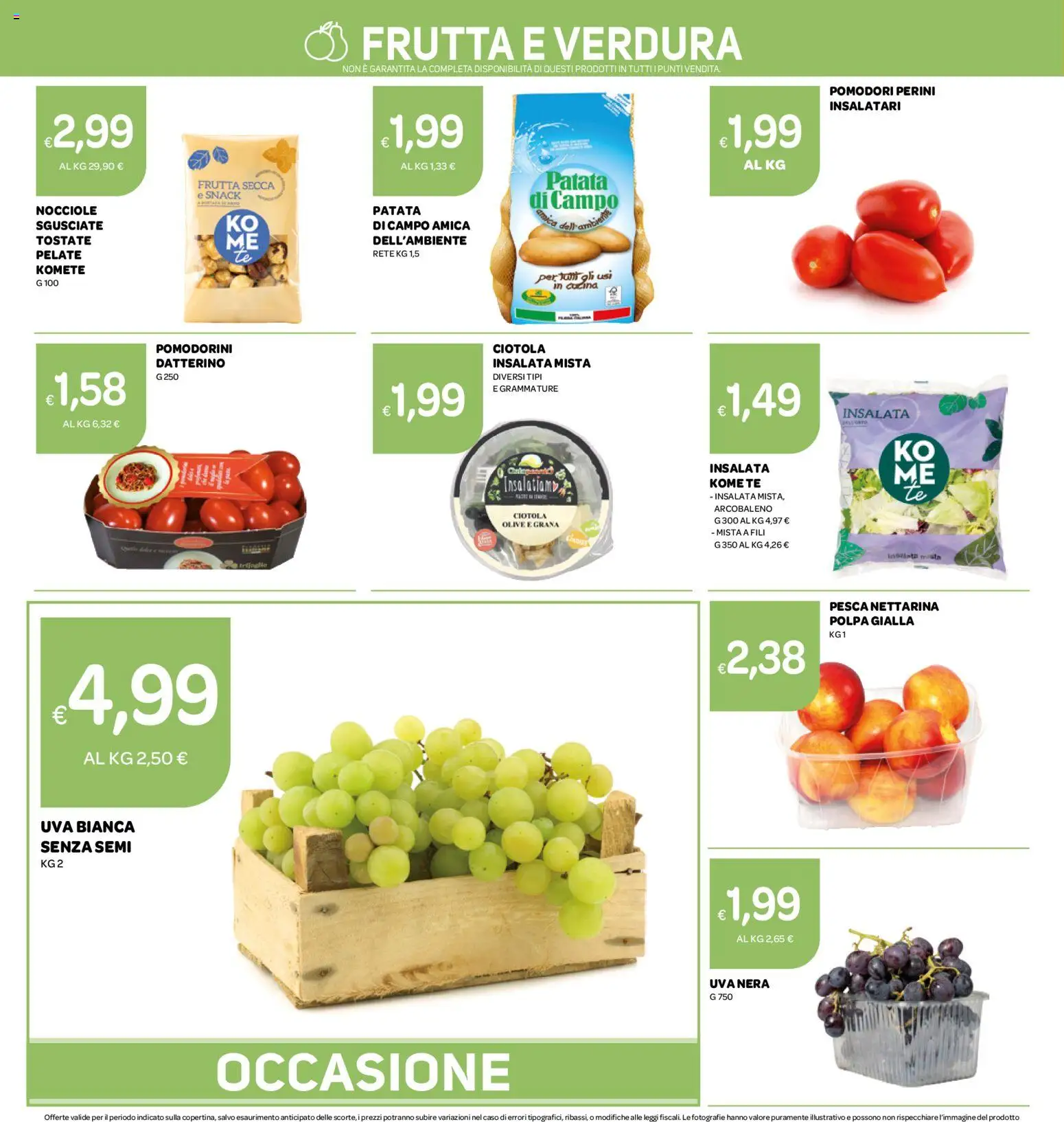 Volantino Ekom del 25/08/2026 | Pagina: 8 | Prodotti: Frutta, Olive, Pesca, Nocciole