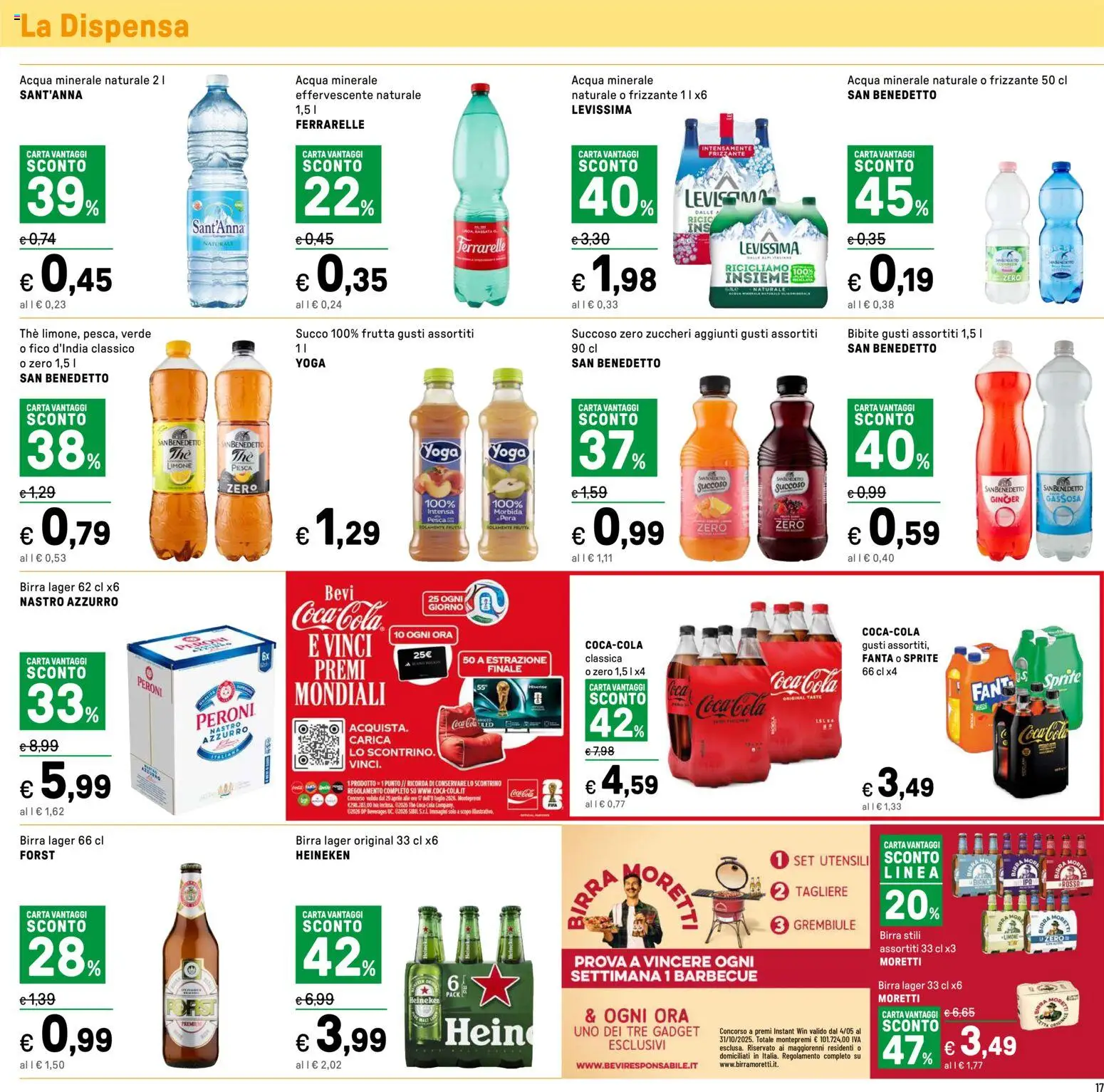 Volantino Iper del 22.05.2026 | Pagina: 17 | Prodotti: Birra, Frutta, Acqua minerale, Ferrarelle