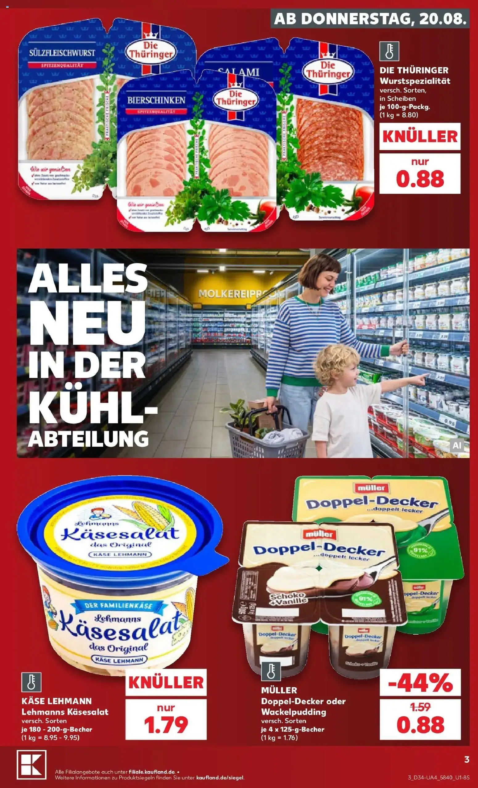 Prospekt Kaufland ab 20.08.2026 » Angebote Online zum Blättern | Seite: 3 | Produkte: Decke, Käse