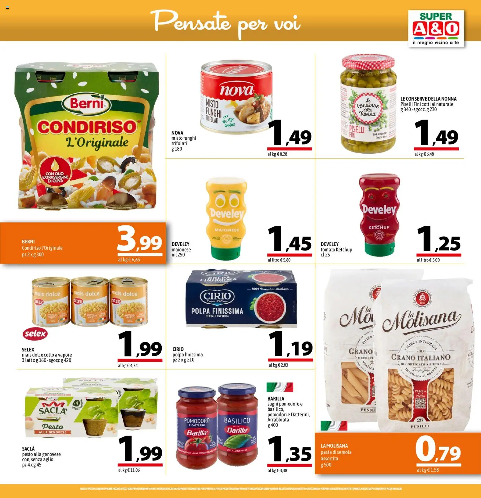 Volantino A&O del 09/07/2026 | Pagina: 9 | Prodotti: Ketchup, Funghi, Piselli, Mais