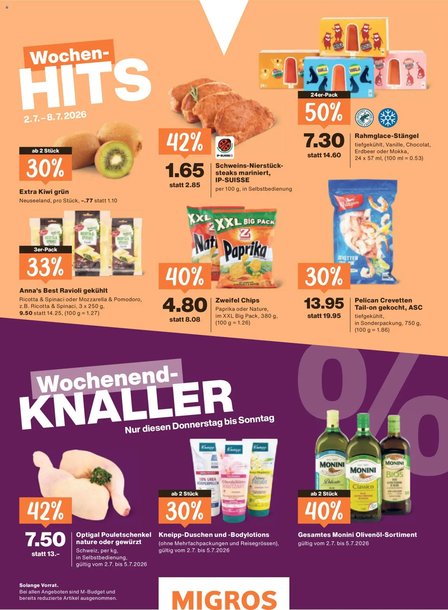 Migros aktionen Magazin – gültig ab 01.07.2026 | Seite: 64 | Produkte: Chips, Kiwi