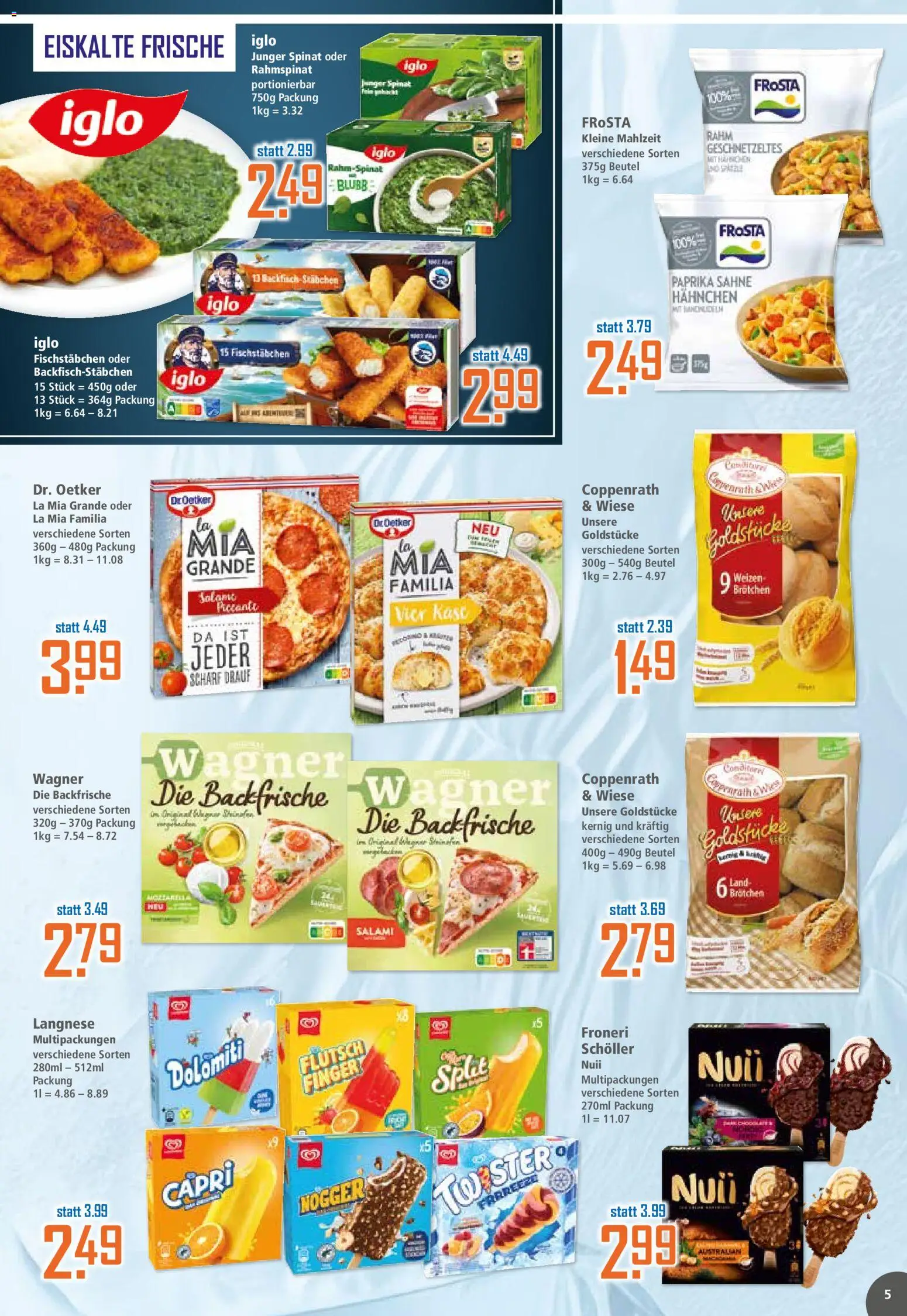 Klaas & Kock Prospekt – gültig ab 29.06.2026 | Seite: 5 | Produkte: Hahnchen, Iglo, Frosta, Sahne
