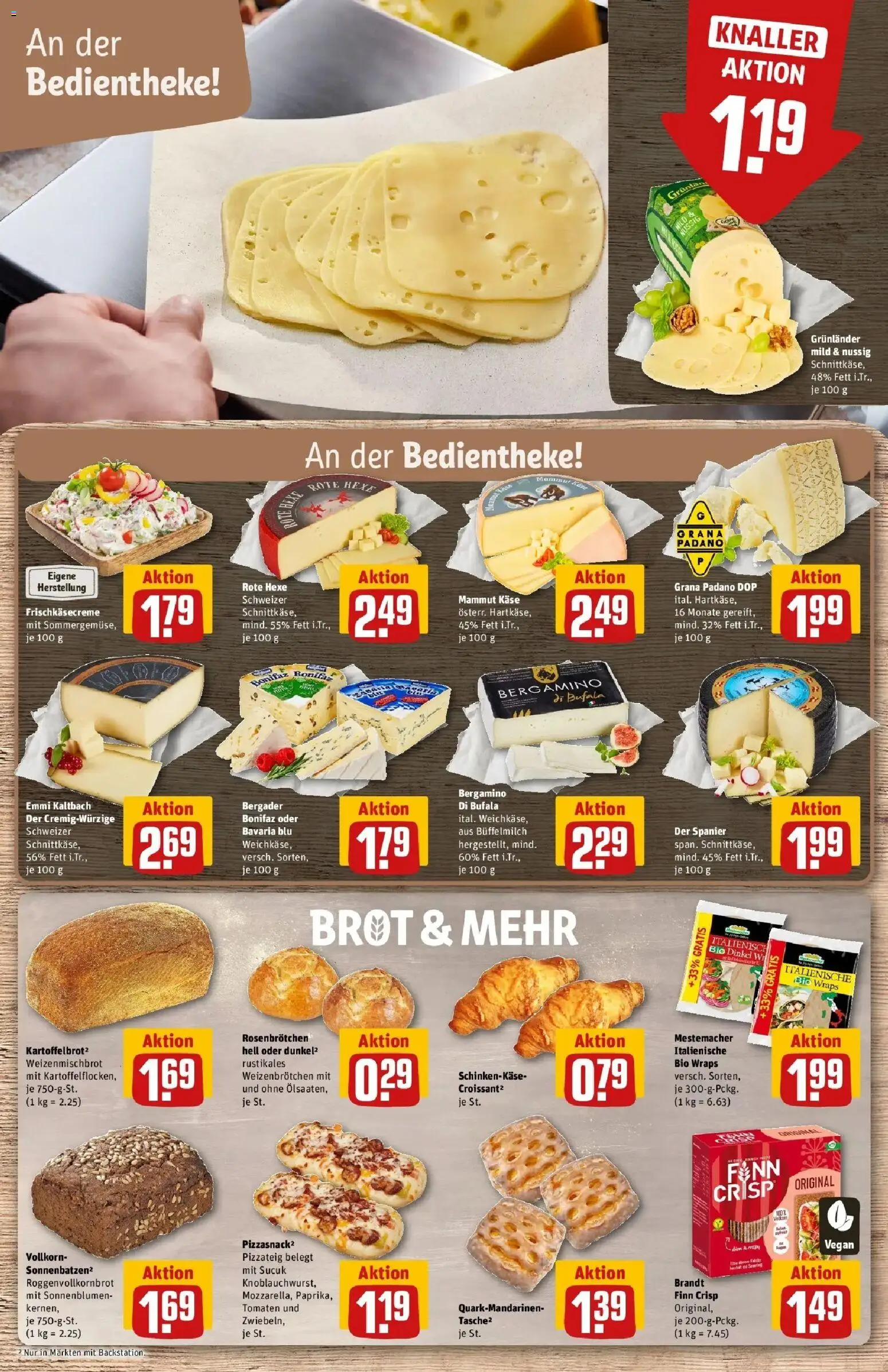 REWE Prospekt ab 24.08.2026 zum Blättern » Angebote | Seite: 11 | Produkte: Grana Padano, Käse, Tomaten, Grunlander