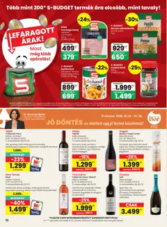 Spar akciós újság - amely érvényes a következő dátumtól: 2026.10.01. | Oldal: 16 | Termékek: Karaj, Cuvée, Cinzano, Kávé