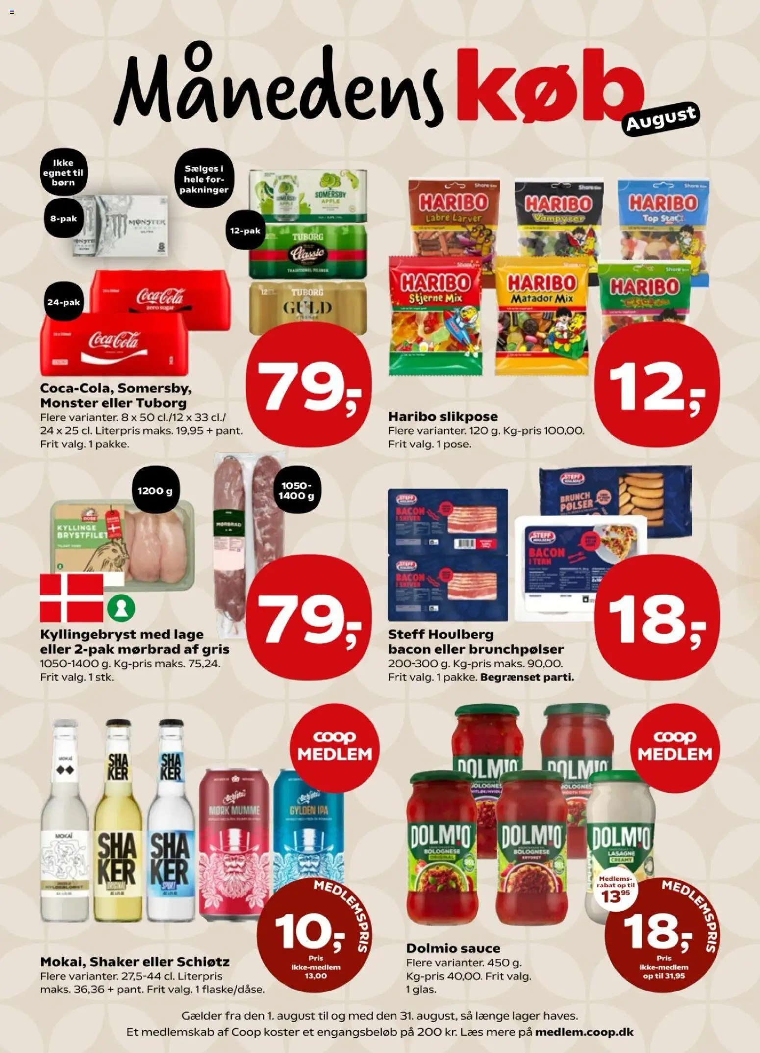 Super Brugsen tilbudsavis – gyldig fra 07/08/2026 | Side: 10 | Produkter: Coca Cola, Cola, Bacon, Carpete