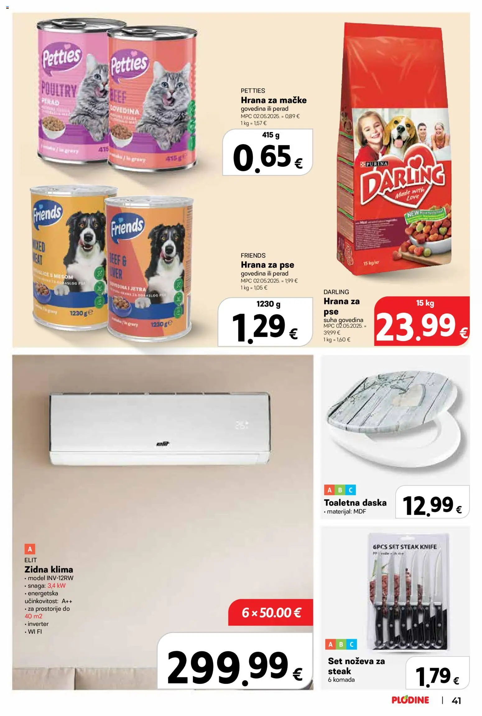 Plodine katalog | vrijedi od 12.08.2026 | Stranica: 41 | Proizvodi: Jetra, Govedina, Hrana za mačke, Perad