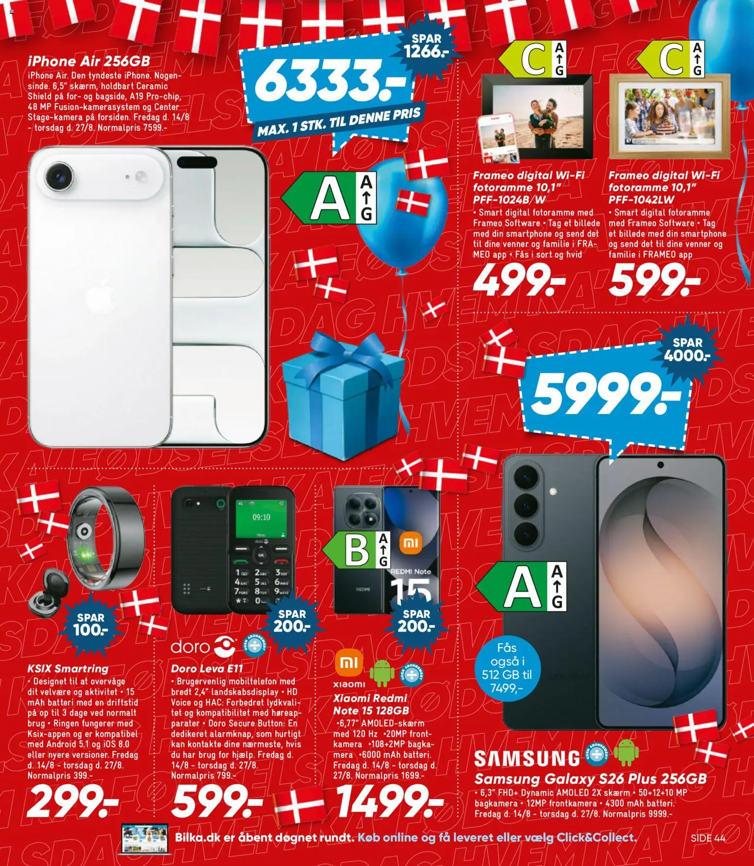 Bilka tilbudsavis – gyldig fra 14/08/2026 | Side: 17 | Produkter: Smartphone, Søm, Batteri, Kamera