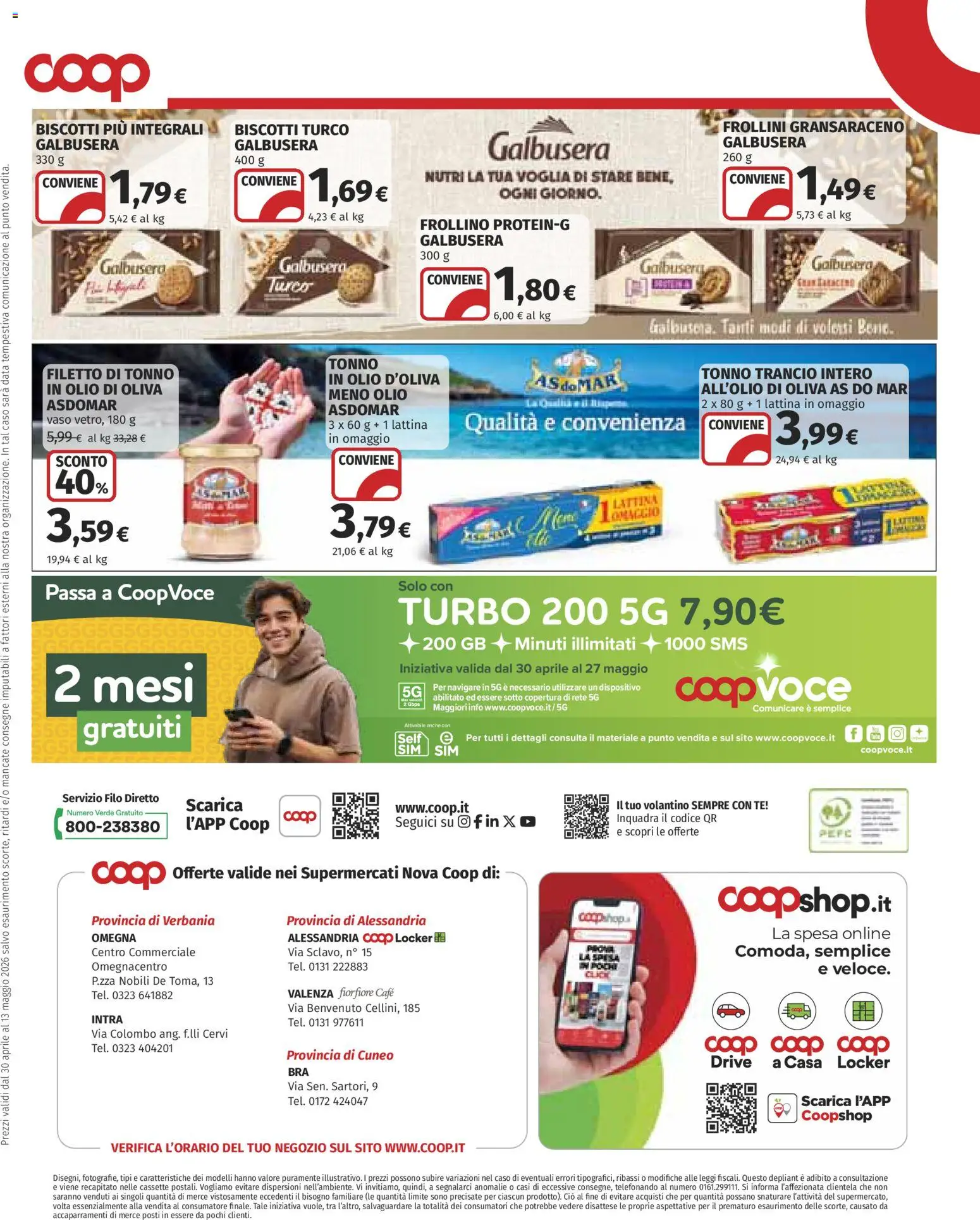 Volantino COOP del 30.04.2026 | Pagina: 29 | Prodotti: Tè, Tonno, Frollini, Olio di Oliva