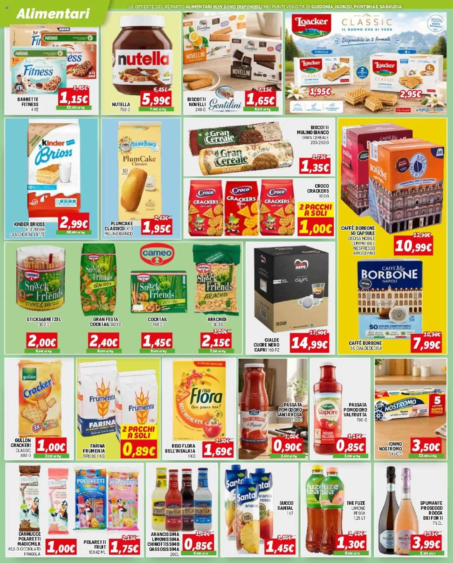 Volantino Orizzonte del 09/07/2026 | Pagina: 6 | Prodotti: Succo, Crackers, Tonno, Arachidi