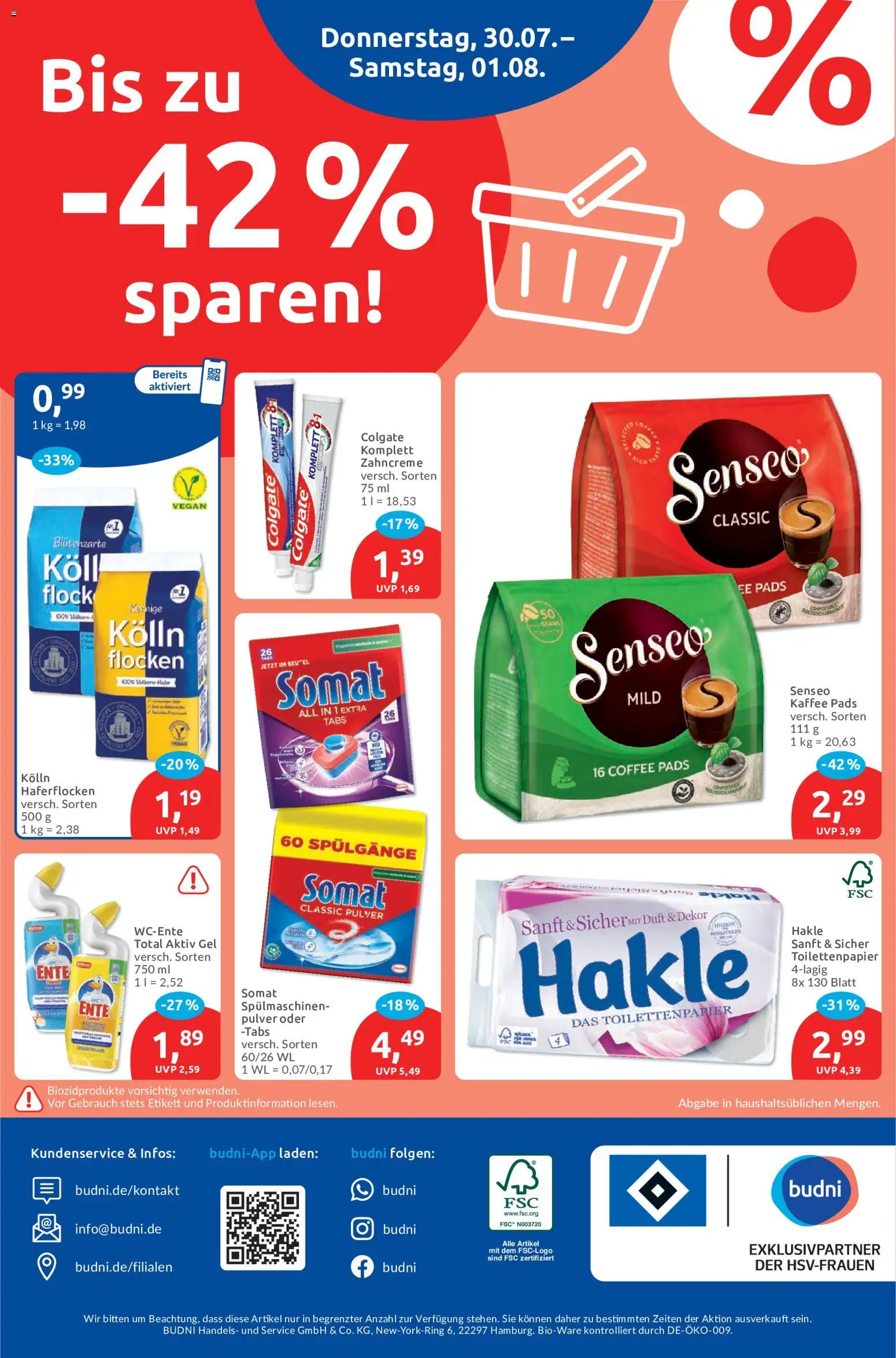 Budni Prospekt – gültig ab 27.07.2026 | Seite: 8 | Produkte: Kaffee, Duft, Flocken, Ente