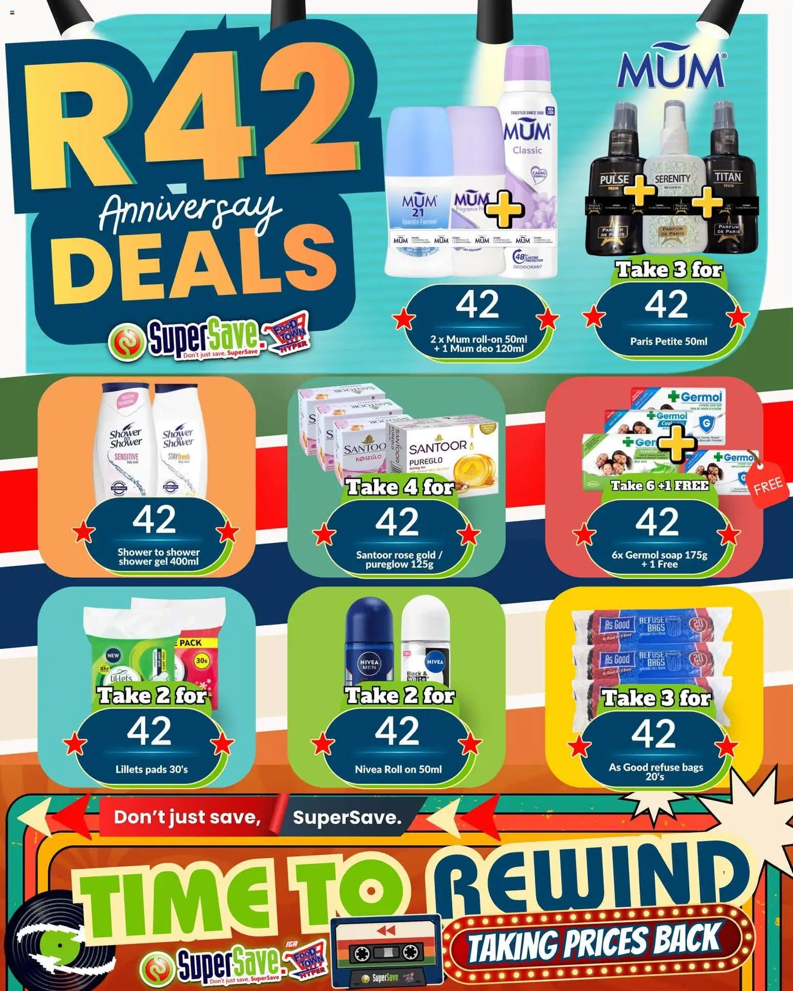 New Super Save catalogue – valid from 24/09/2026 | Page: 5 | Products: Pads, Refuse bags, Shower gel, Deodorant