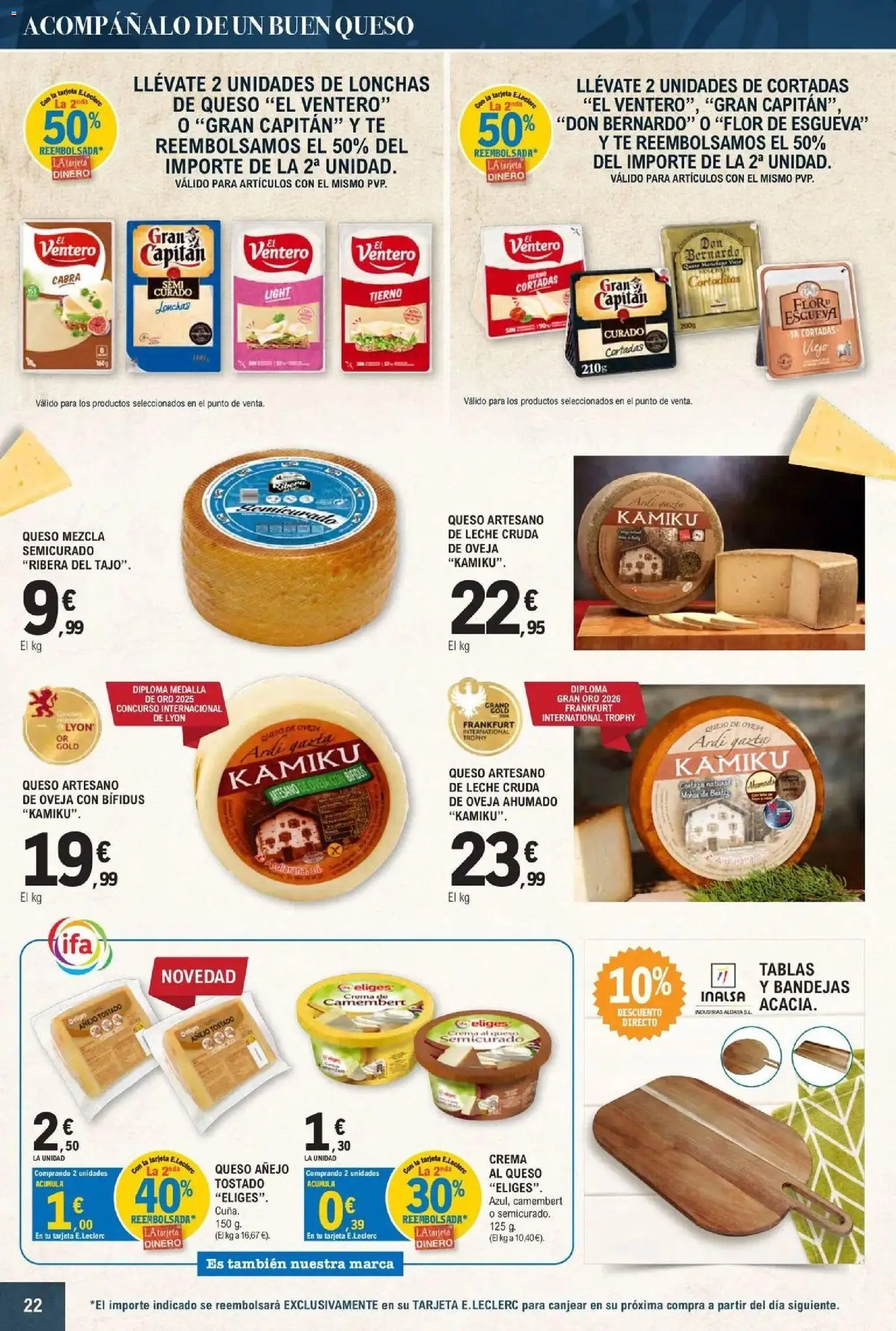 E.Leclerc - Feria del vino 30/09/2026 - 17/10/2026 | Página: 22 | Productos: Leche, Queso, Crema, Té