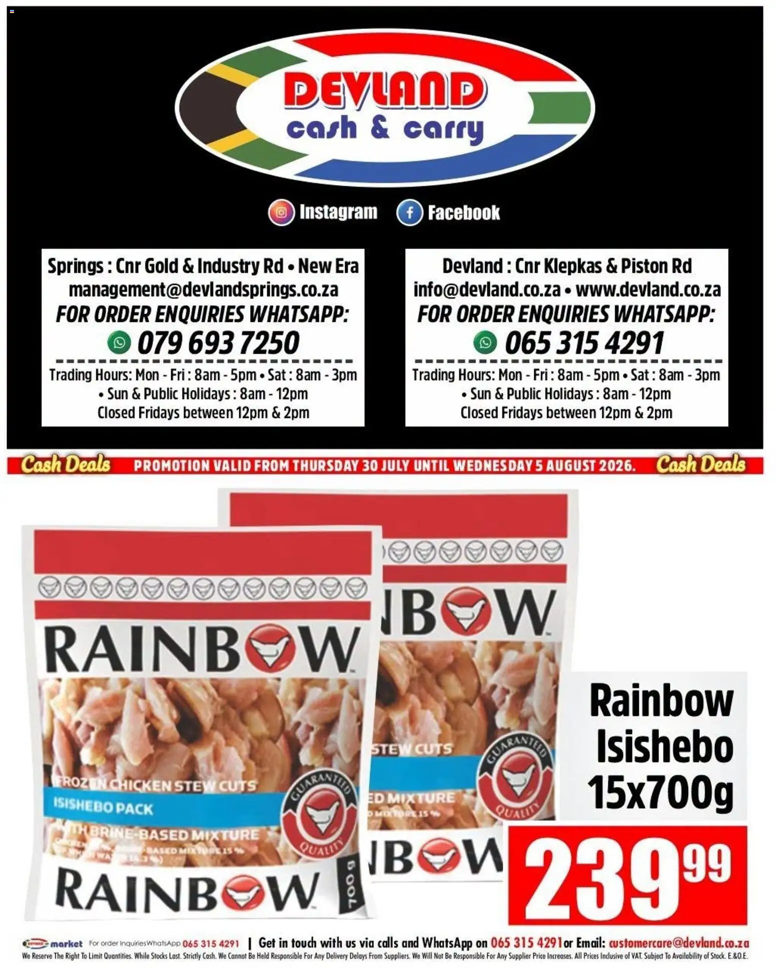New Devland catalogue – valid from 30/07/2026 | Page: 4 | Products: Chicken