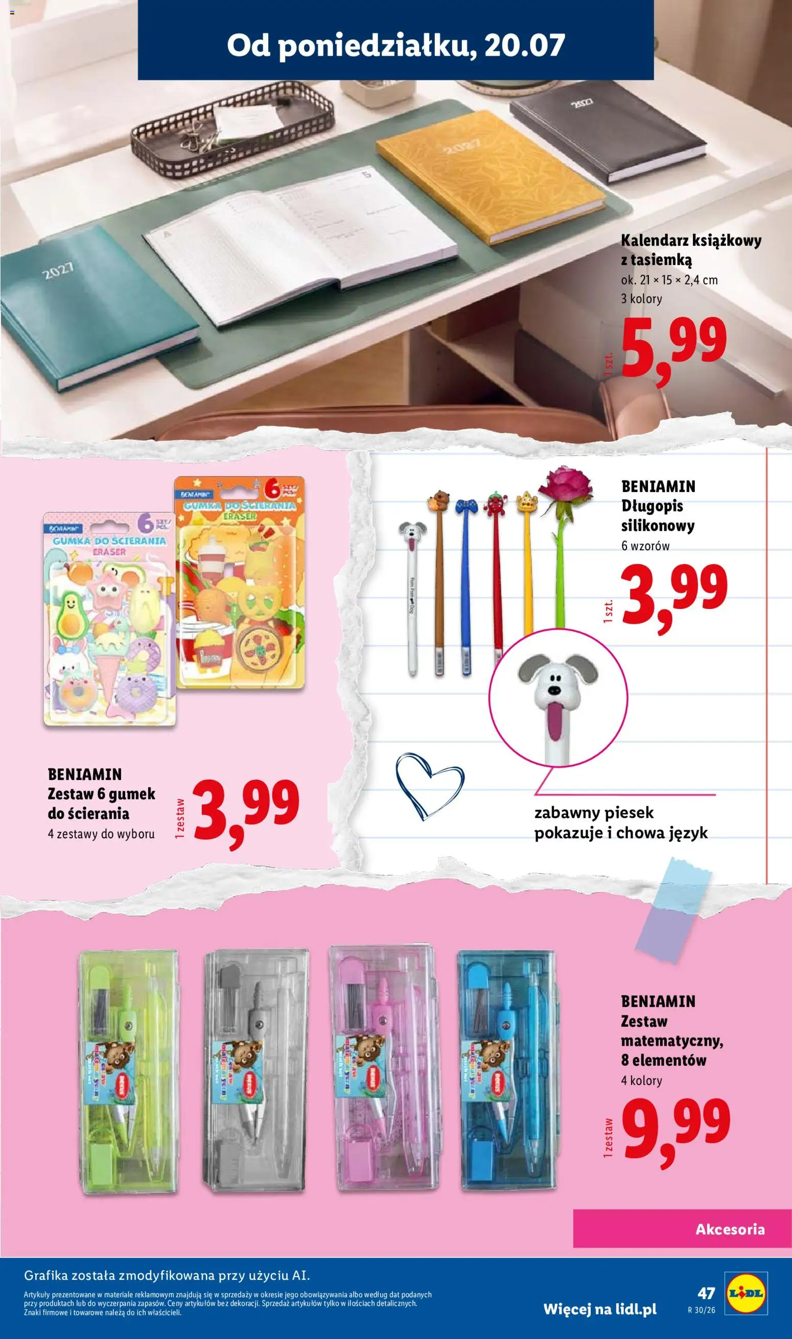 Lidl Katalog od 09.07.2026 | Strona: 47 | Produkty: Kalendarz