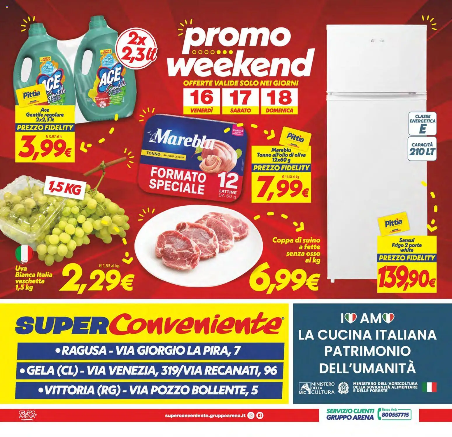 Volantino SuperConveniente del 13/10/2026 | Pagina: 24 | Prodotti: Candeggina, Suino, Tonno, Profumo