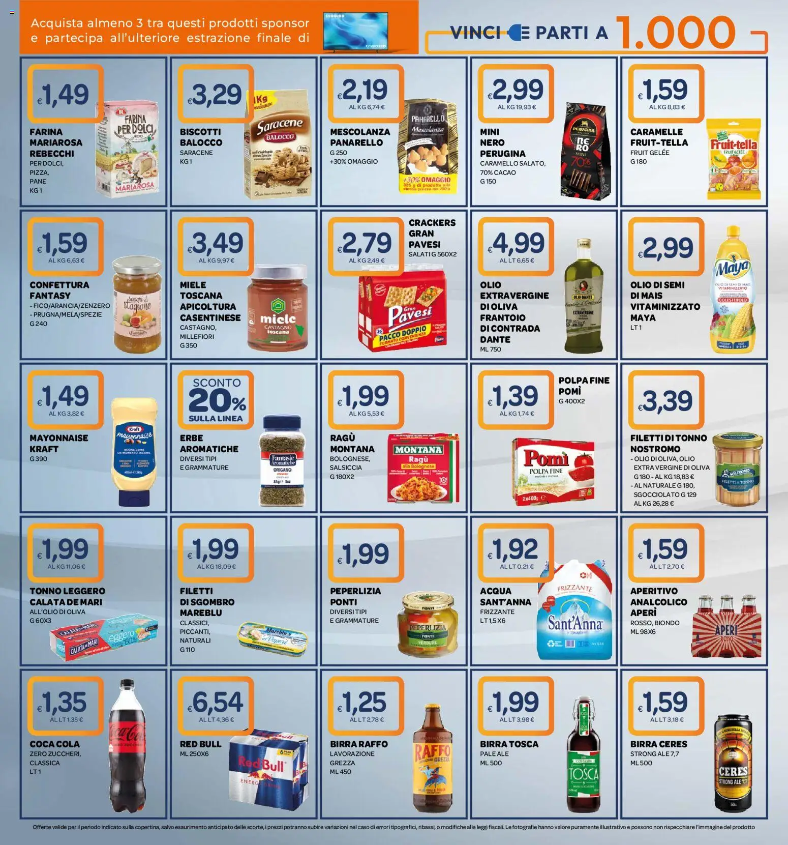 Volantino Ekom del 20/10/2026 | Pagina: 4 | Prodotti: Biscotti, Acqua, Salsiccia, Crackers
