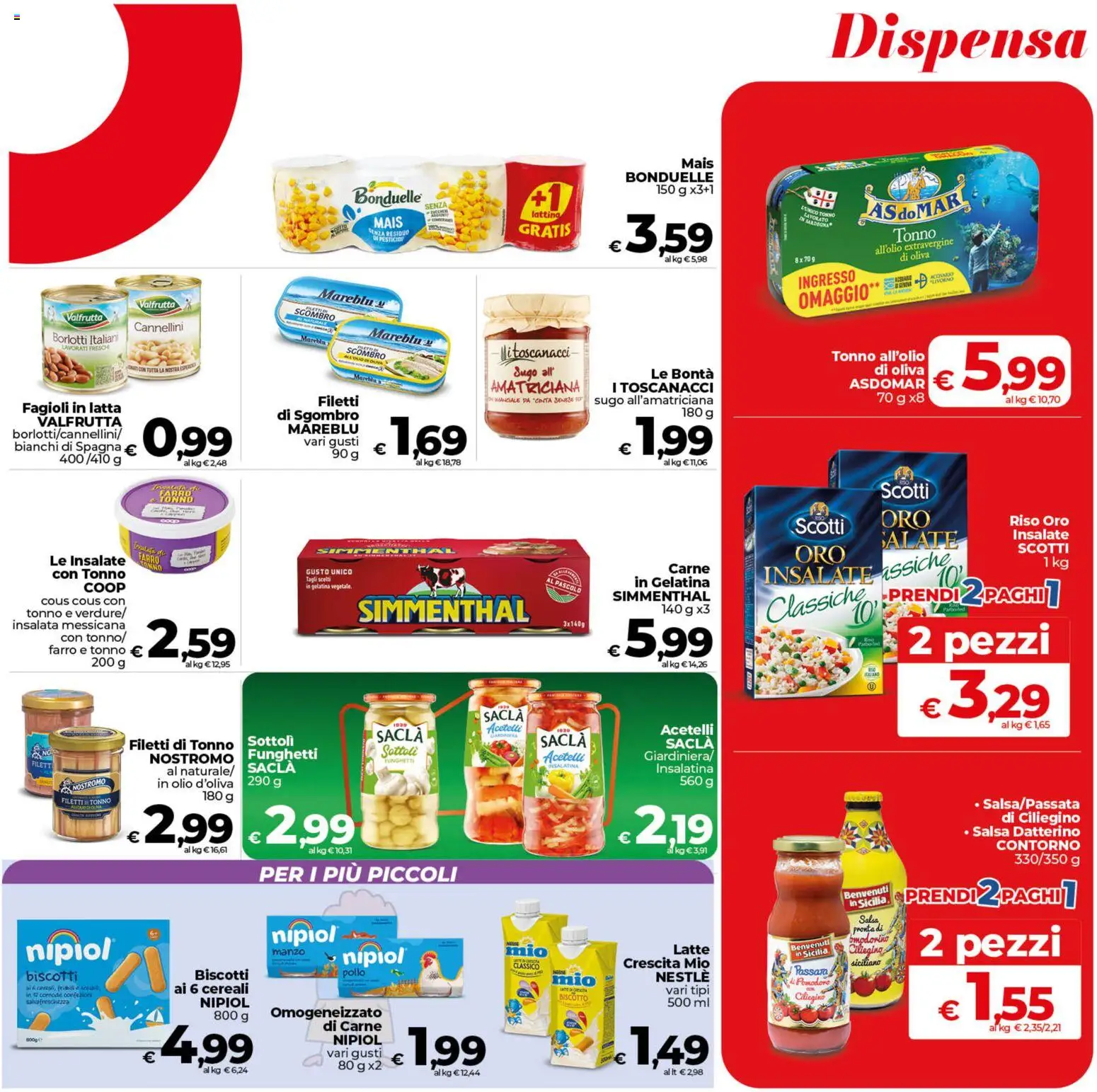 Volantino COOP del 11.06.2026 | Pagina: 19 | Prodotti: Pollo, Manzo, Biscotti, Mais