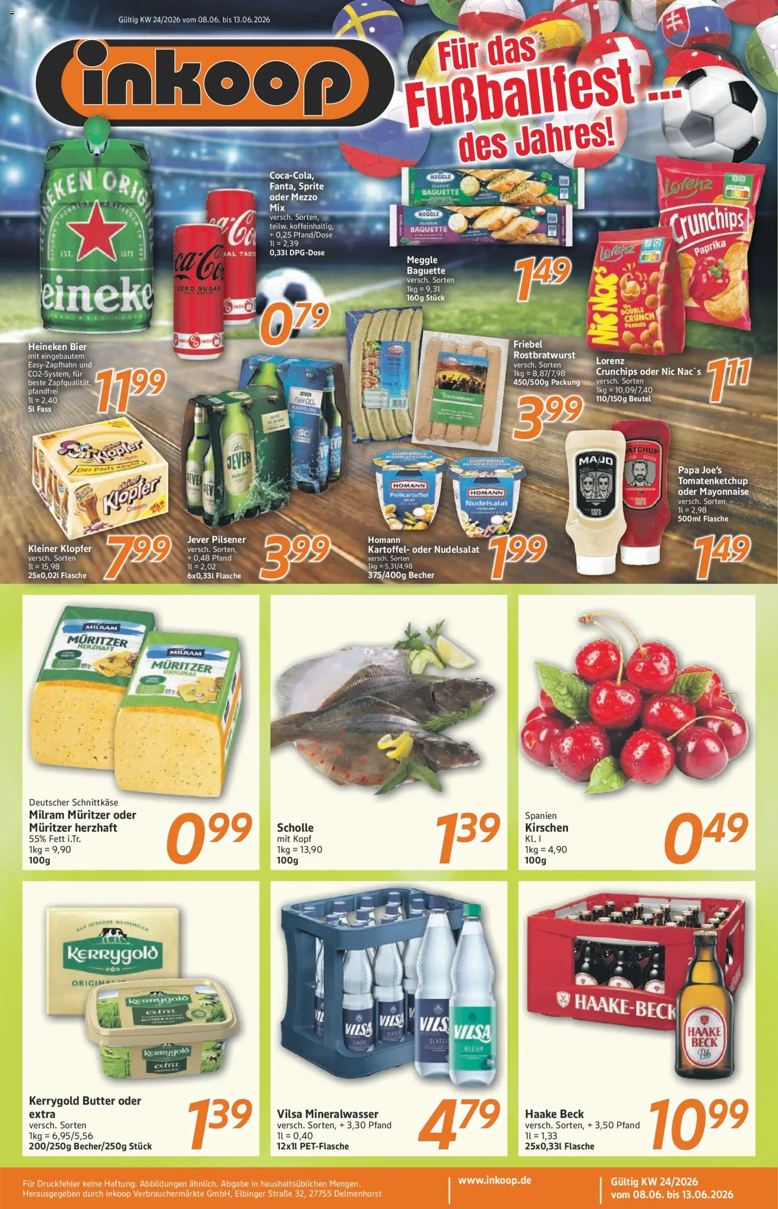 Inkoop Prospekt – gültig ab 08.06.2026 | Seite: 1 | Produkte: Sprite, Bier, Heineken, Kerrygold butter