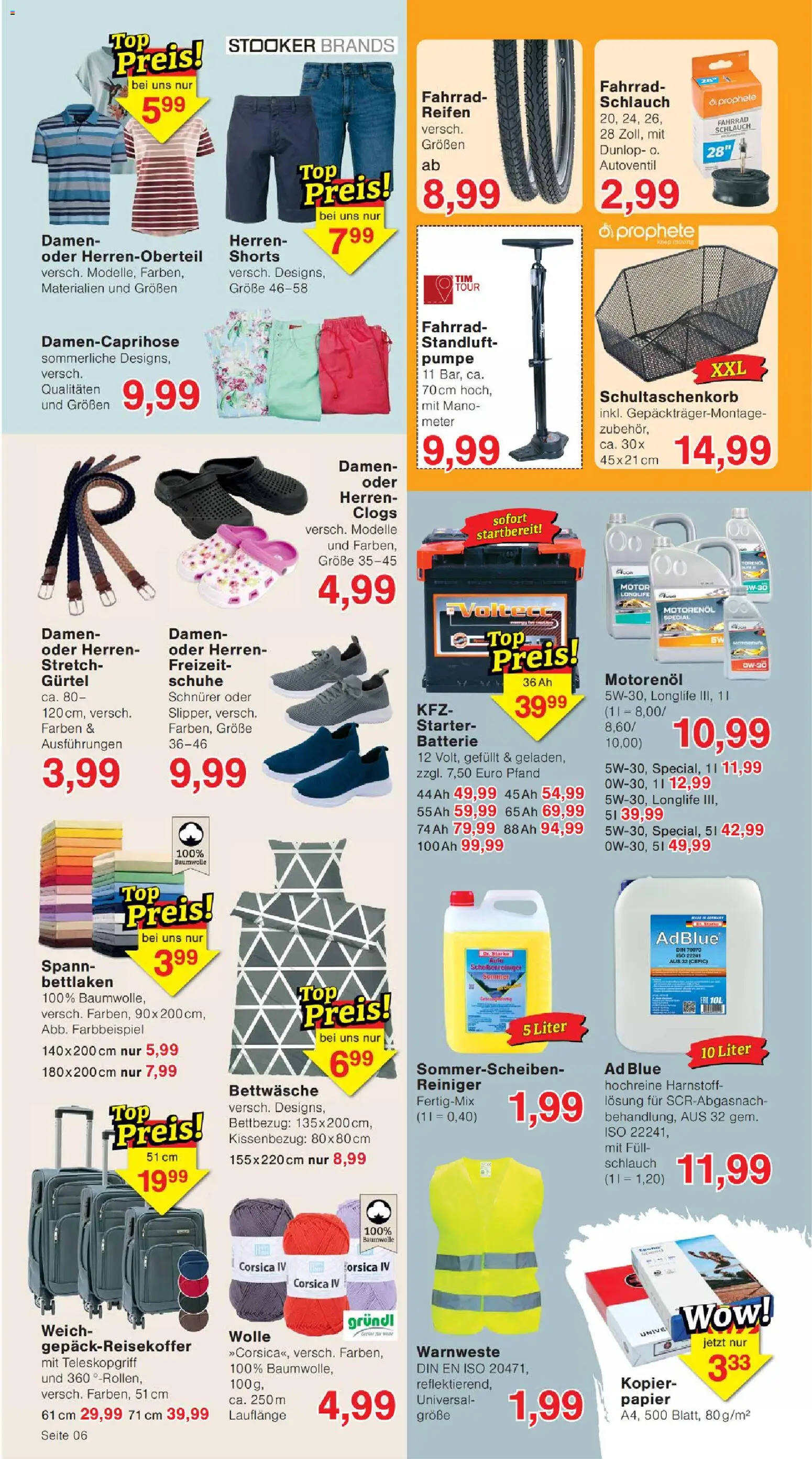 Wiglo Wunderland Prospekt – gültig ab 20.07.2026 | Seite: 10 | Produkte: Top, Bettwäsche, Batterie, Gürtel