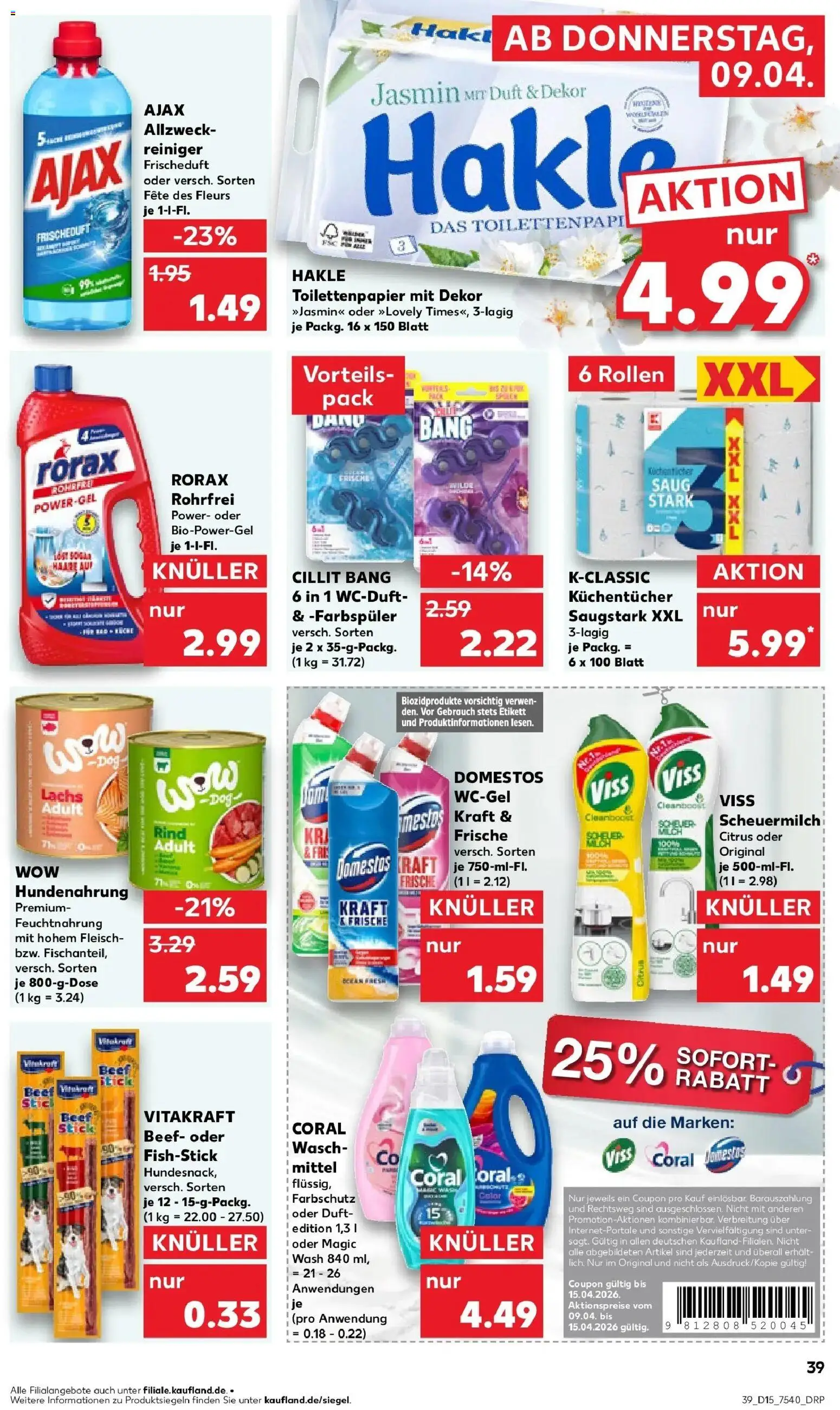 Kaufland Prospekt Quedlinburg	 – gültig ab 07.04.2026 | Seite: 51 | Produkte: Coral, Coral waschmittel, Lachs, Waschmittel