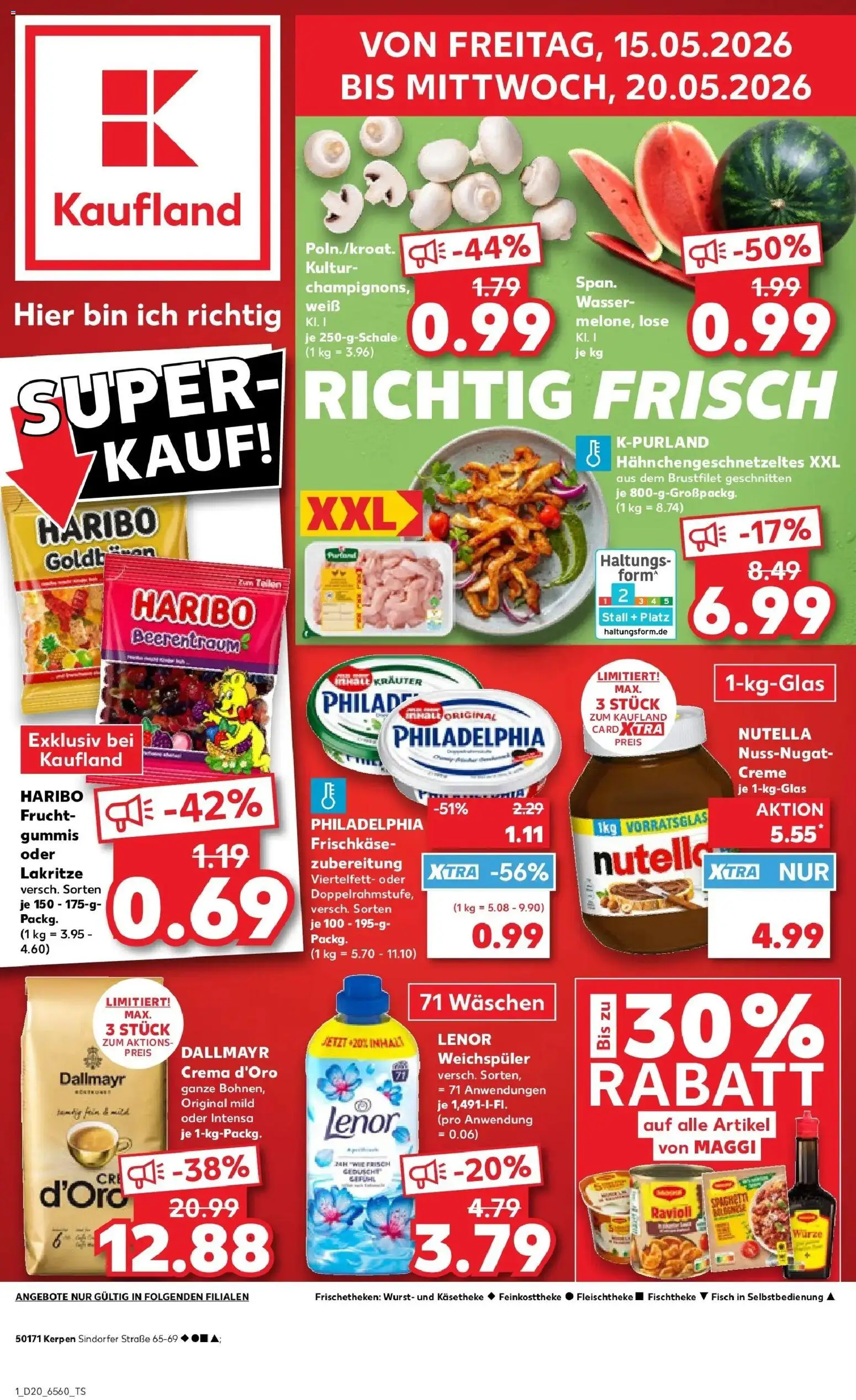 Kaufland Prospekt Kerpen	 – gültig ab 10.05.2026 | Seite: 8 | Produkte: Philadelphia, Nutella, Weichspüler, Frischkase