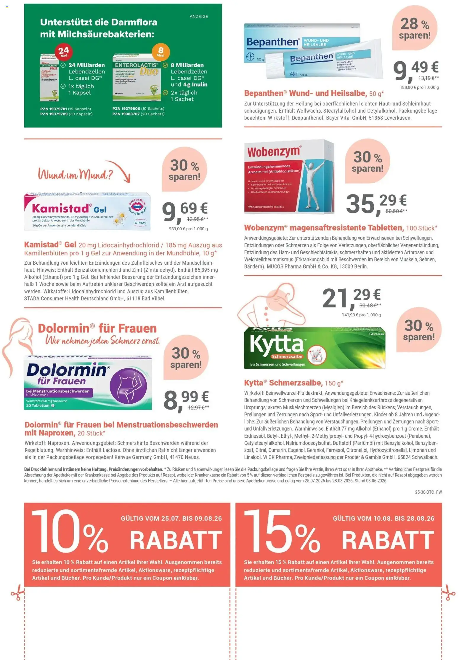 Angebote - Ihre Apotheke vor Ort: Jetzt alle Angebote auch online entdecken! (ab 25.07.2026) zum Blättern | Seite: 4 | Produkte: Bad, Creme