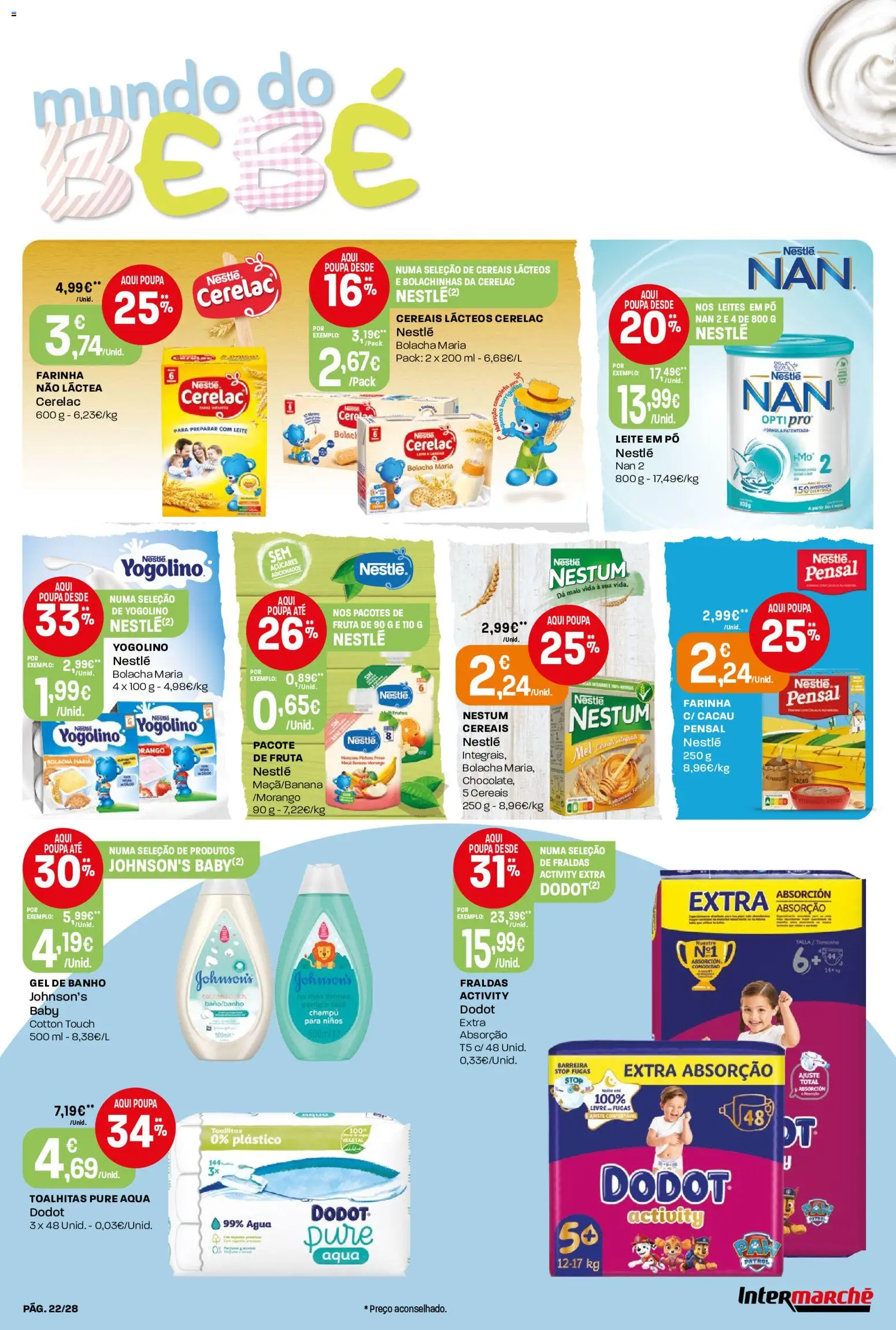 Intermarché Folheto Contact │ válido de 11.06.2026 | Página: 22 | Produtos: Pó, Gel de banho, Leite em pó, Mel