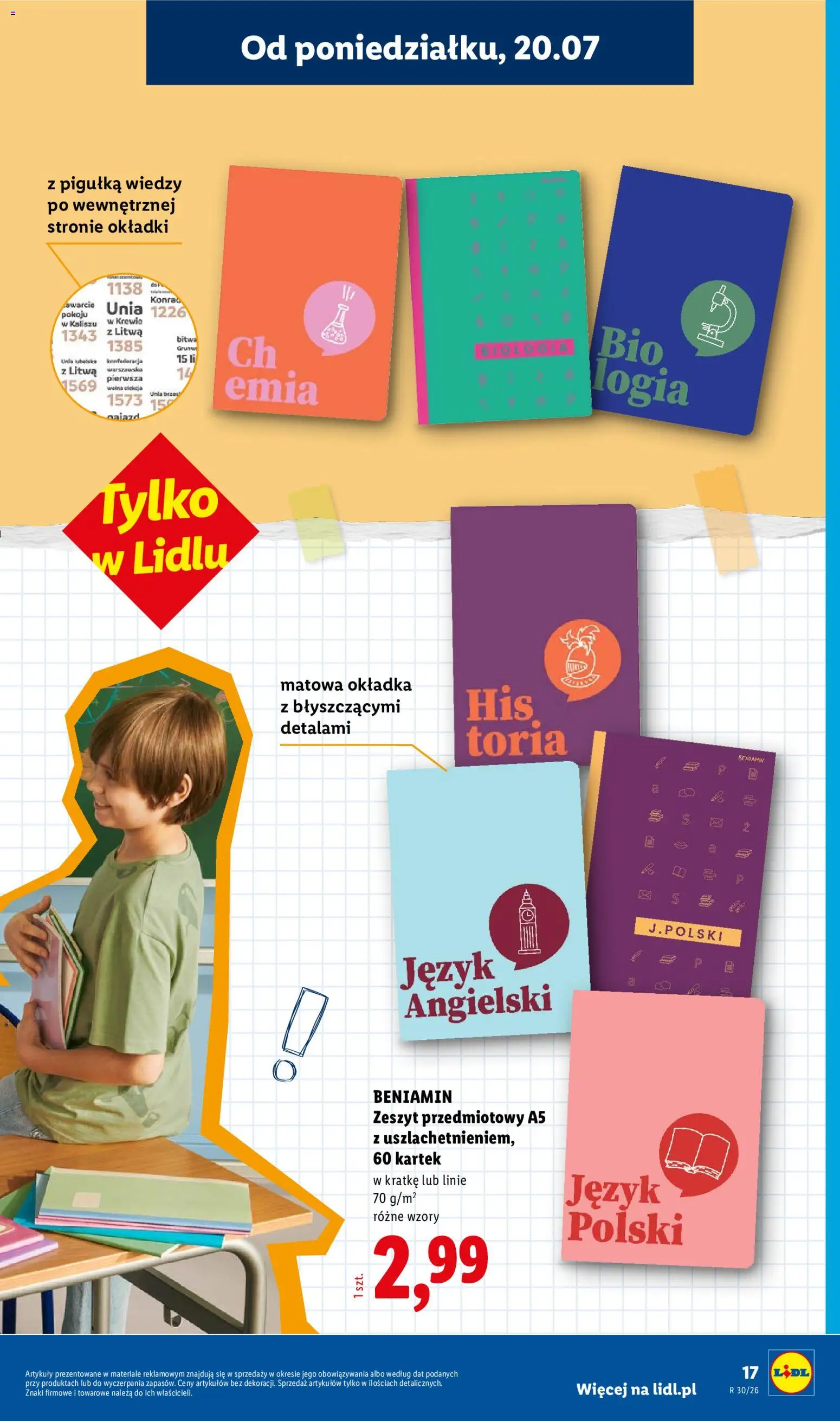 Lidl Katalog od 20.07.2026 | Strona: 17 | Produkty: Notebook, Zeszyt